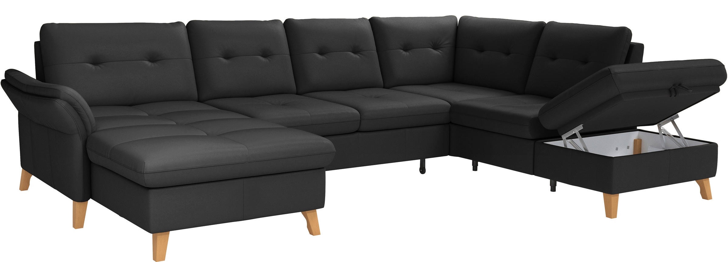 sit&more Wohnlandschaft »Göteborg«, inkl. Sitztiefenverstellung, wahlweise mit Bettfunktion & Bettkasten