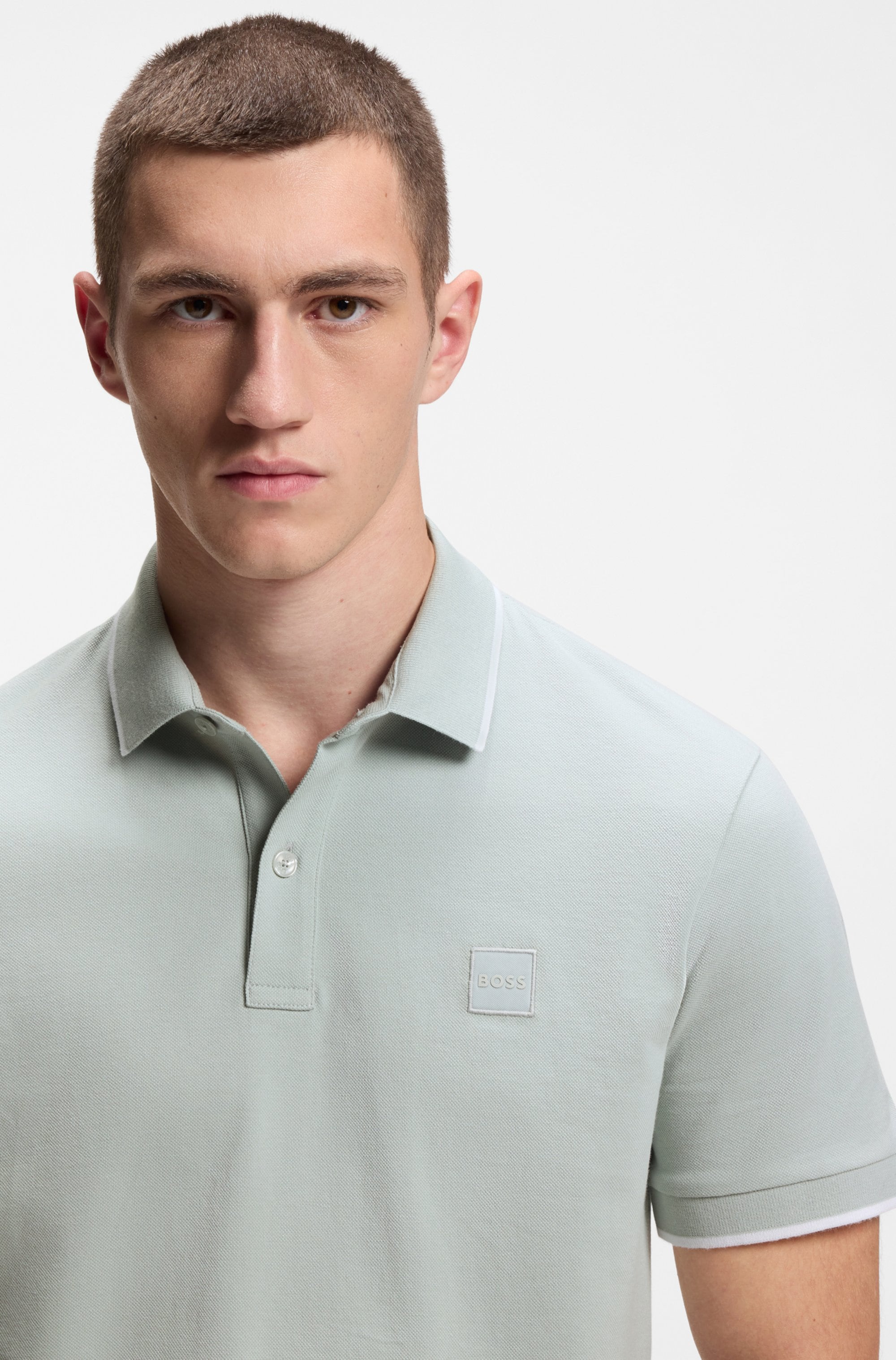 BOSS ORANGE Poloshirt »Passertip« mit BOSS Logo-Badge