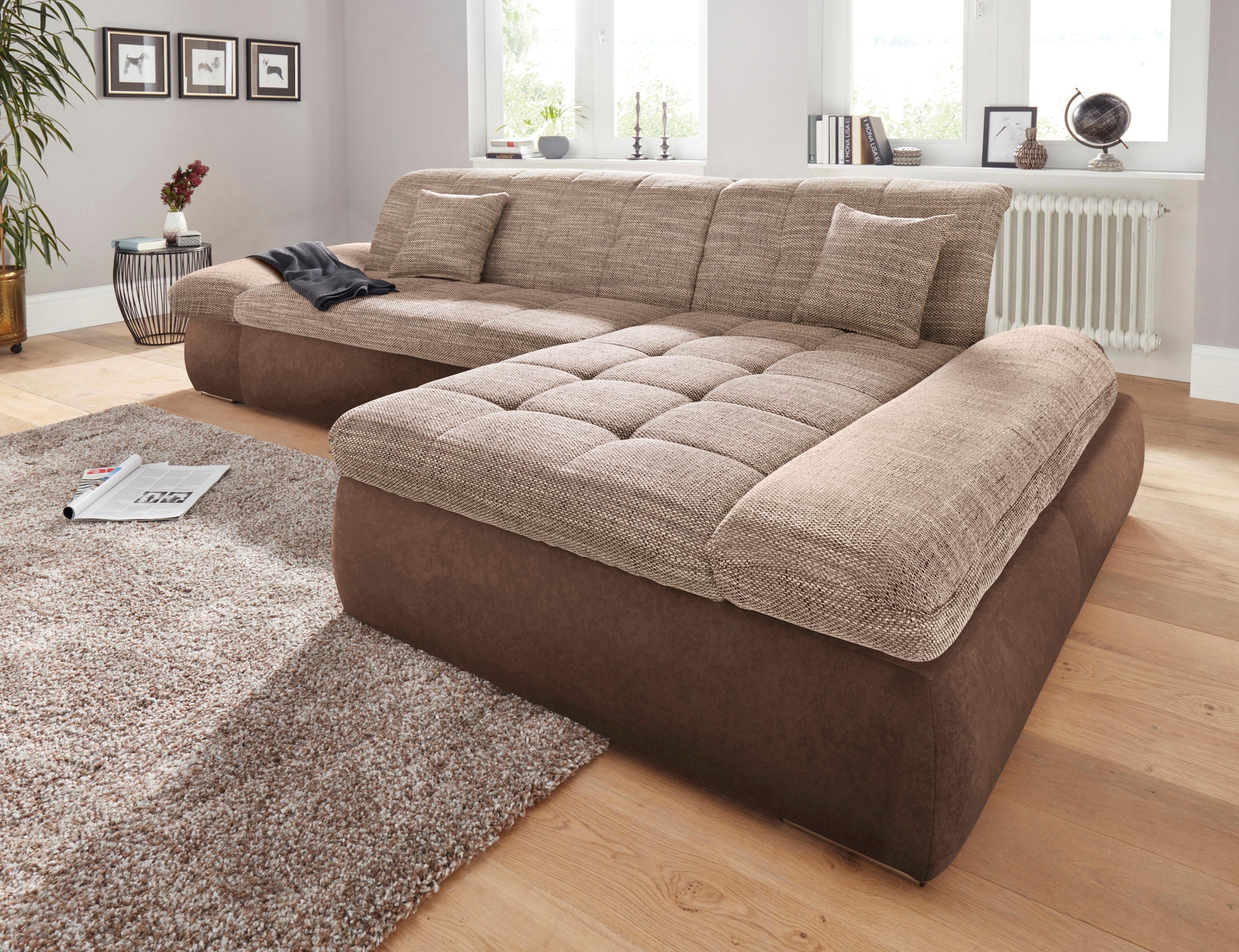 Ecksofa »PB Moric wahlweise mit Bettfunktion + Armteilverstellung, L-Form«, im...