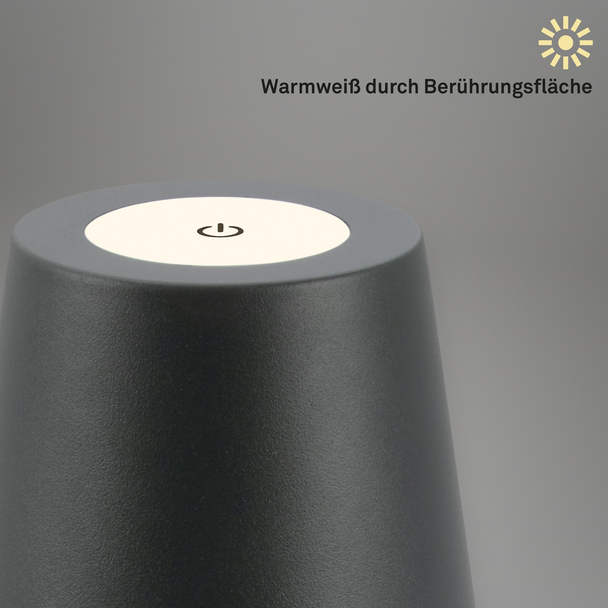 Briloner Leuchten Tischleuchte »2er Set LED Tischlampe kabellos, anthrazit« 2er Set LED Tischlampe kabellos 36x10,5 cm Anthrazit