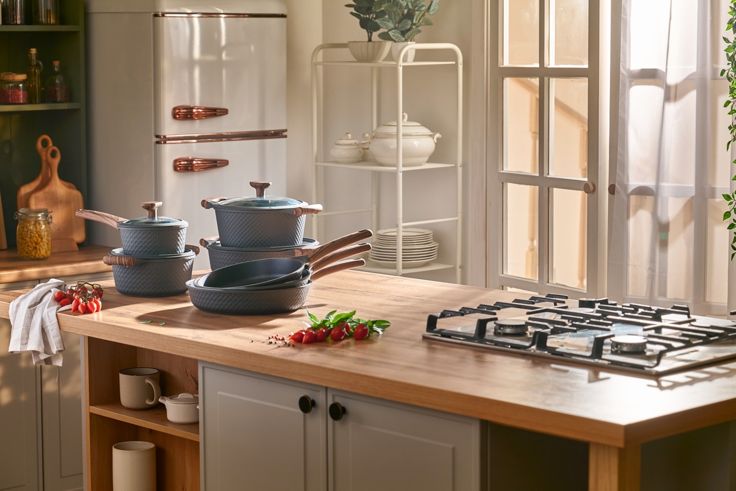 RESTO Kitchenware Bratentopf »Ran, Kochtopf antihaftbeschichtet und spülmaschinenfest« 2 Stk. tlg. Aluminiumguss