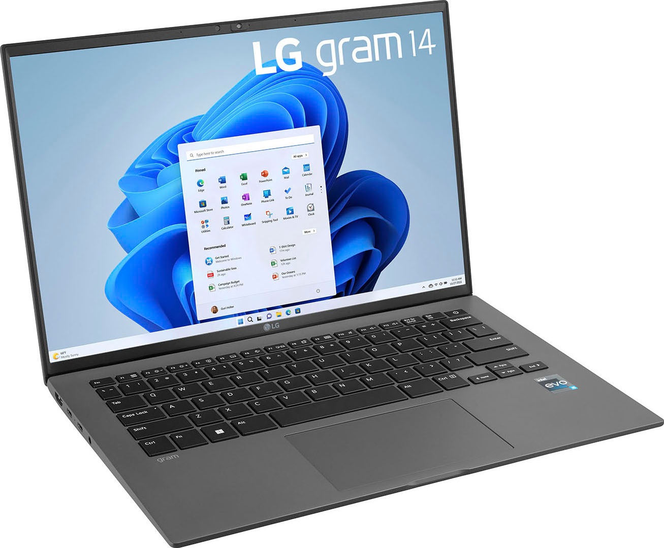 LG Notebook »Gram 14Z90R-G.AA79G«, 35,5 cm, / 14 Zoll, Intel, Core i7, Iris Xe Graphics, 1000 GB SSD