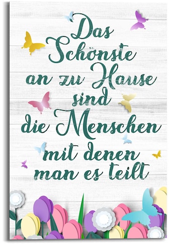 Reinders! Wandbild »Wandbild Zu Hause Familien - Lebensfreude - Weisheit«, Schriftzug,... kaufen