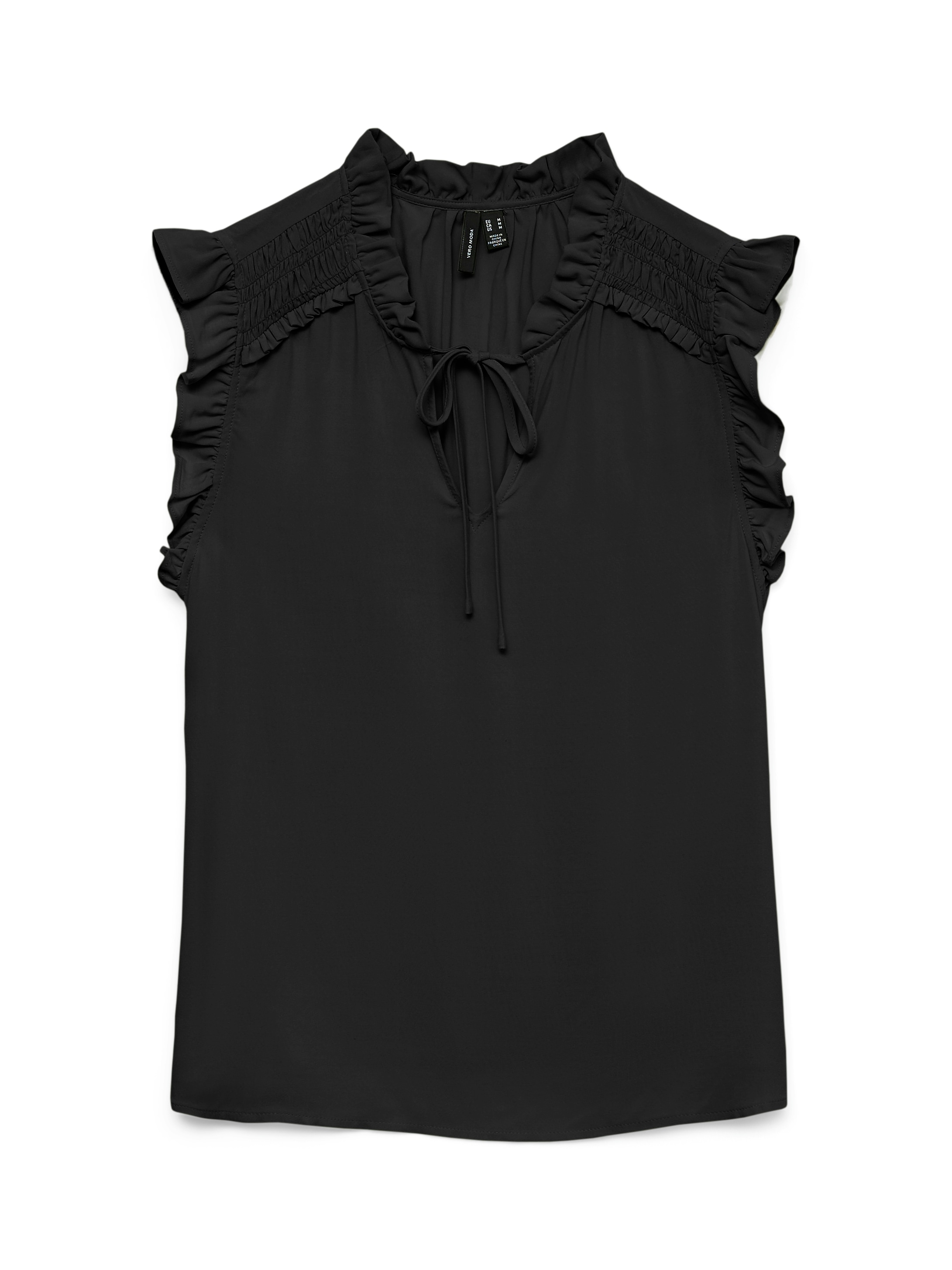 Vero Moda Rüschentop »VMALBA SL FRILL TOP WVN NOOS« Viskose