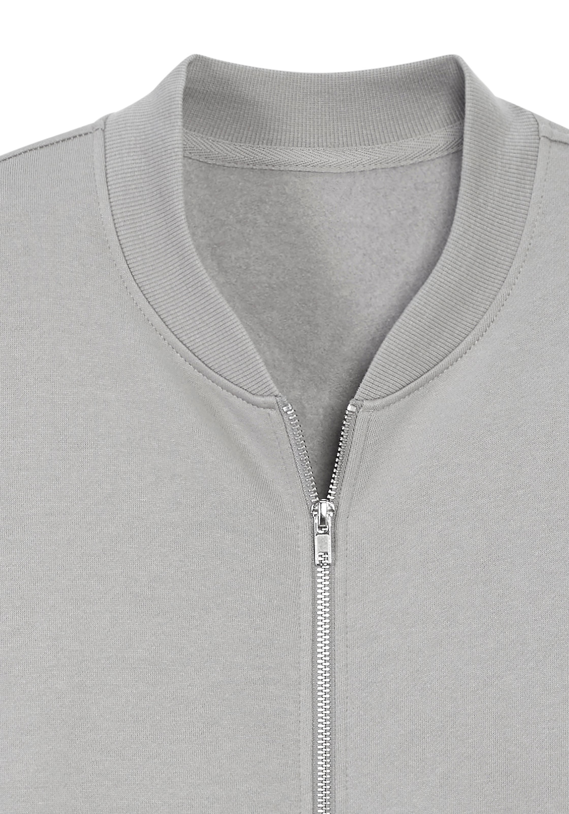 John Devin Sweatjacke »mit modischer Teilungsnaht« Langarm, Sweatjacke mit Reißverschluss und Rundhals, Baumwollmischung
