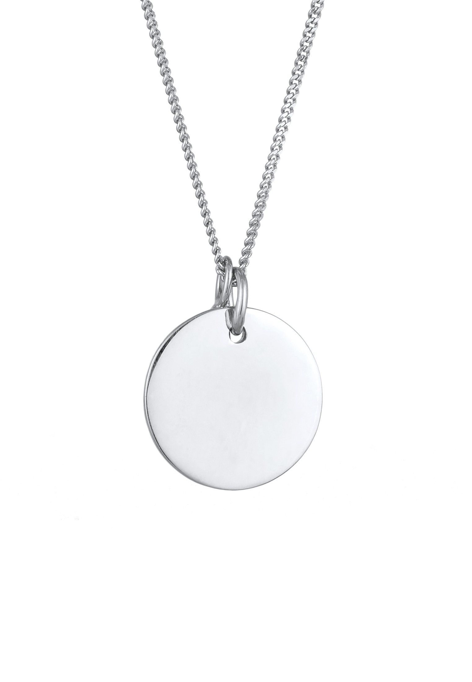 Elli Silberkette »Halskette Kreuz Zirkonia Weiß Plättchen 925 Sterling Silber«