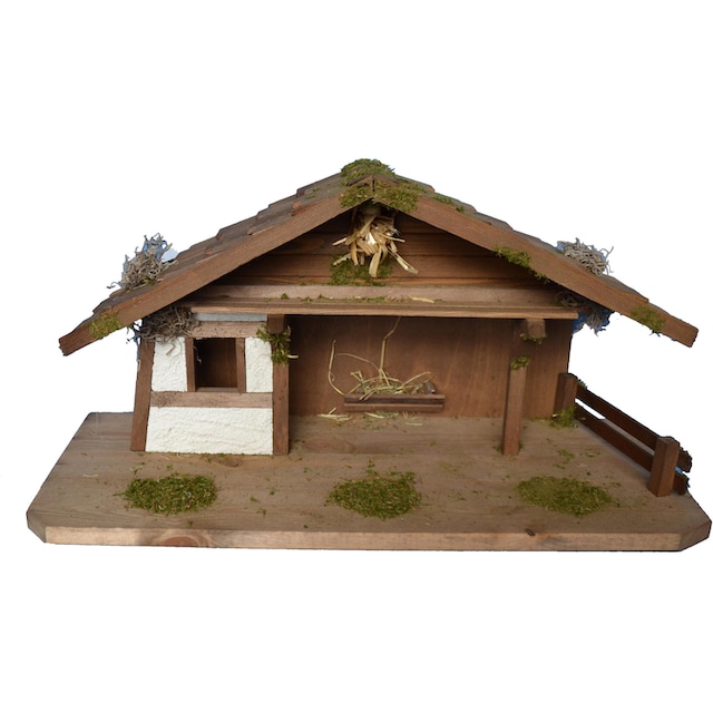 Alfred Kolbe Krippe »Krippenstall für 11 cm Figuren mit Massivholzboden,  Weihnachtsdeko«, (1 tlg.), Echtholz online kaufen