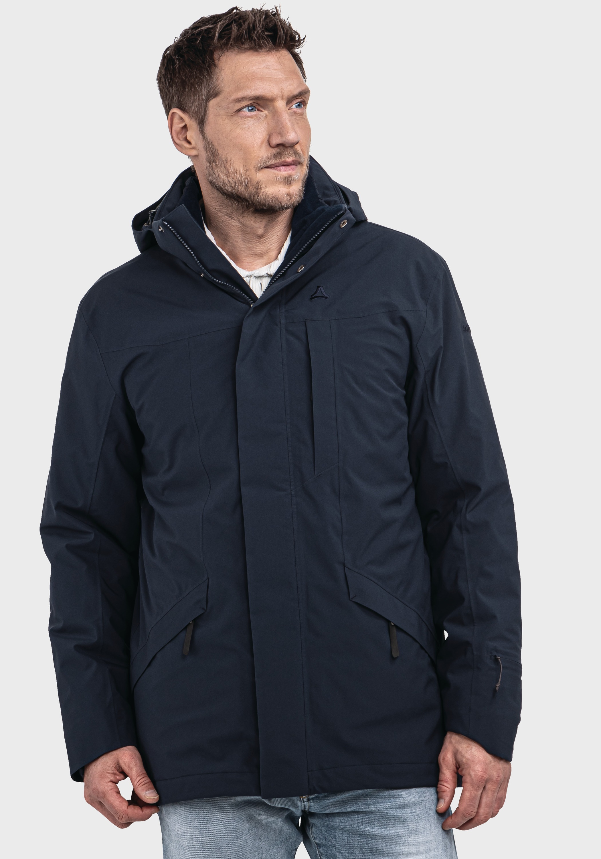 Schöffel Doppeljacke »Urban 3in1 Parka Style Borkol MNS«, mit Kapuze