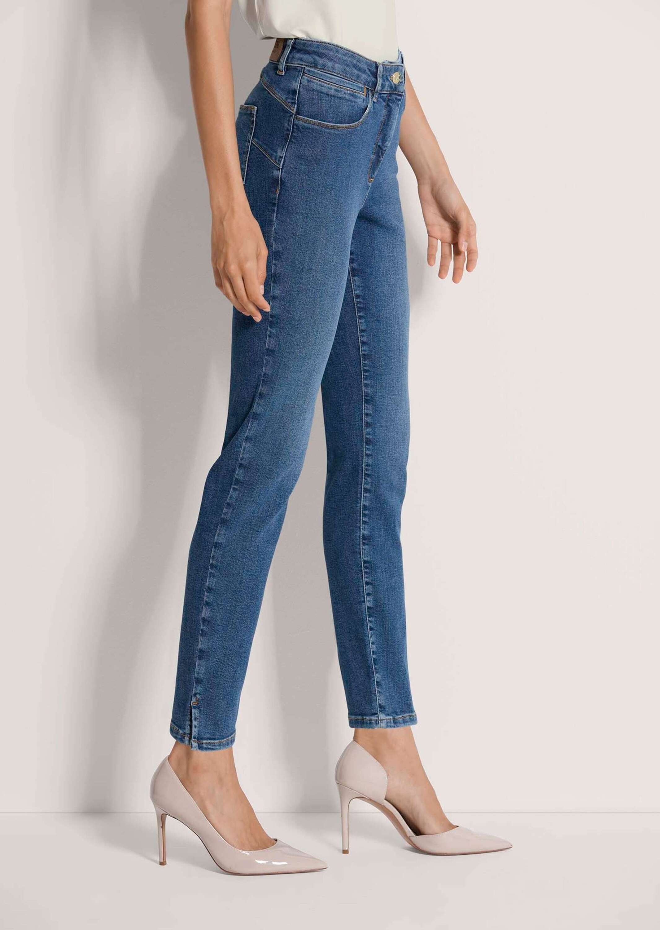 MADELEINE Regular-fit-Jeans »Jeans Slim-Fit Jeans mit Kettendetail«