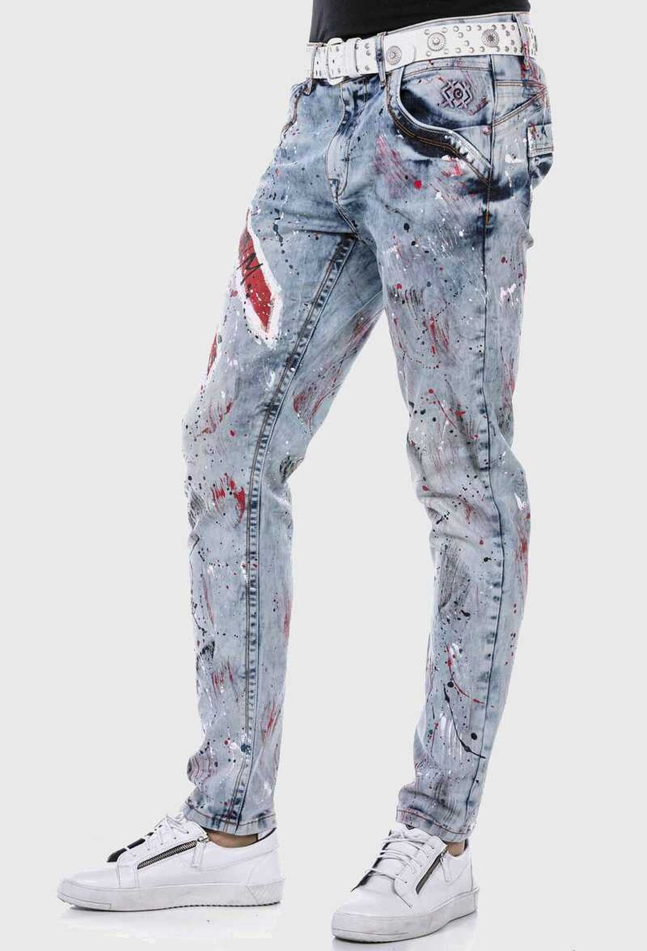Cipo & Baxx 5-Pocket-Jeans »Cipo & Baxx Jeans« mit coolem Print