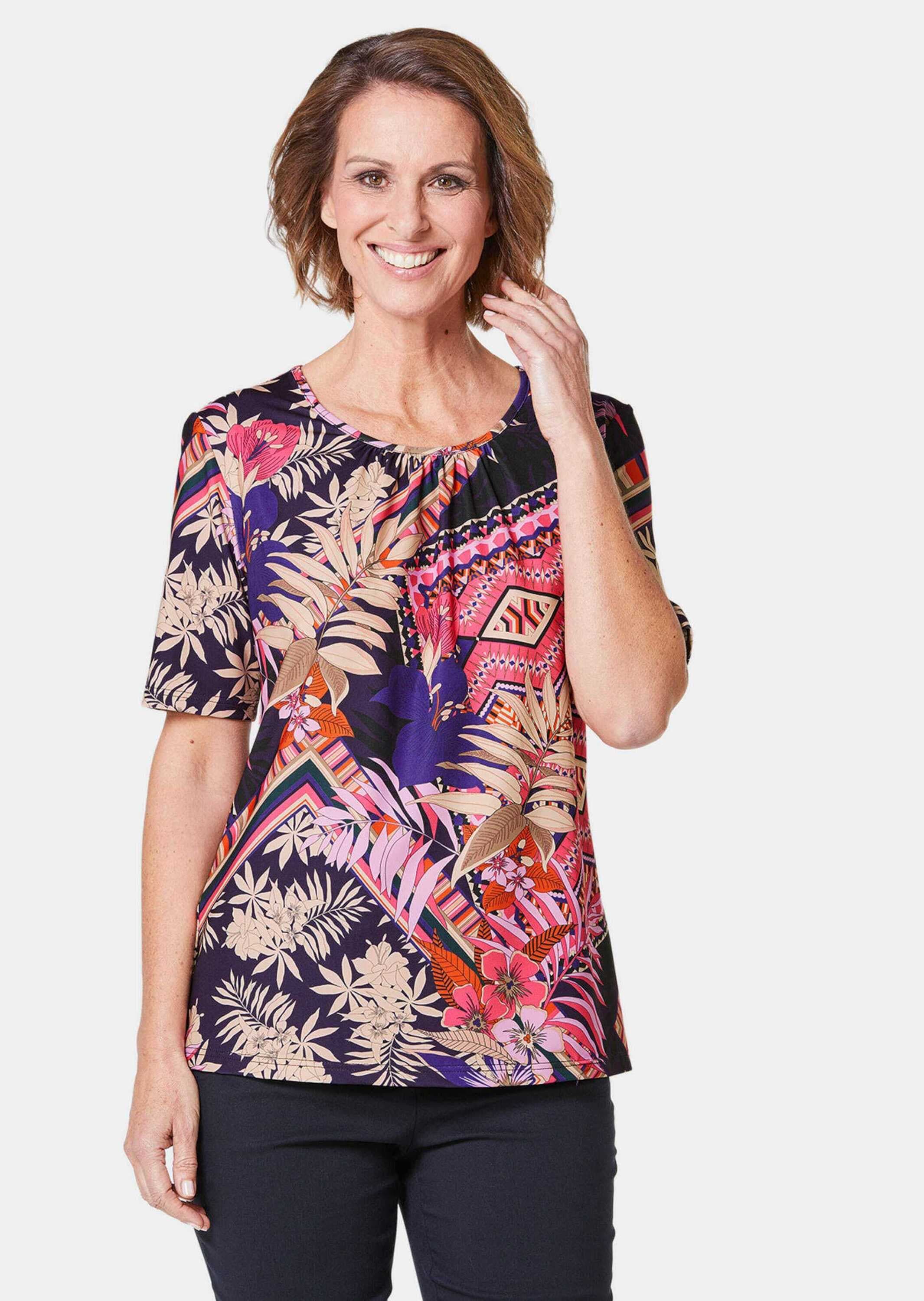 GOLDNER Print-Shirt »Druckshirt Stretchbequemes Shirt mit extravagantem Druck«