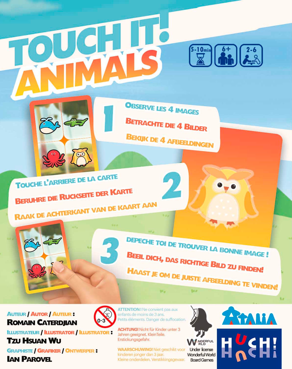 HUCH! Spiel »Touch it Animals«