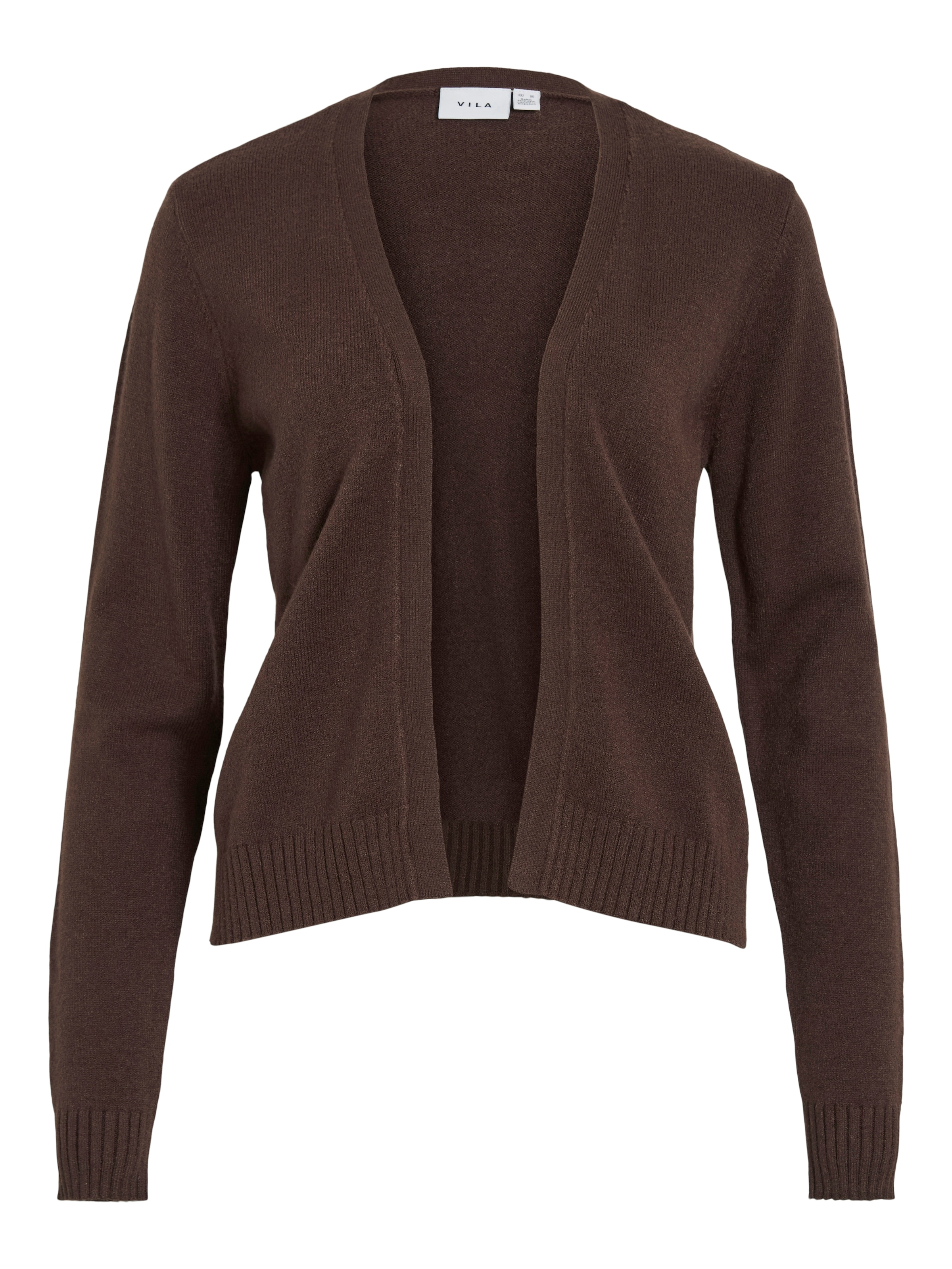 Vila Cardigan »VIRIL SHORT L/S KNIT CARDIGAN-NOOS« Materialmix, regular fit