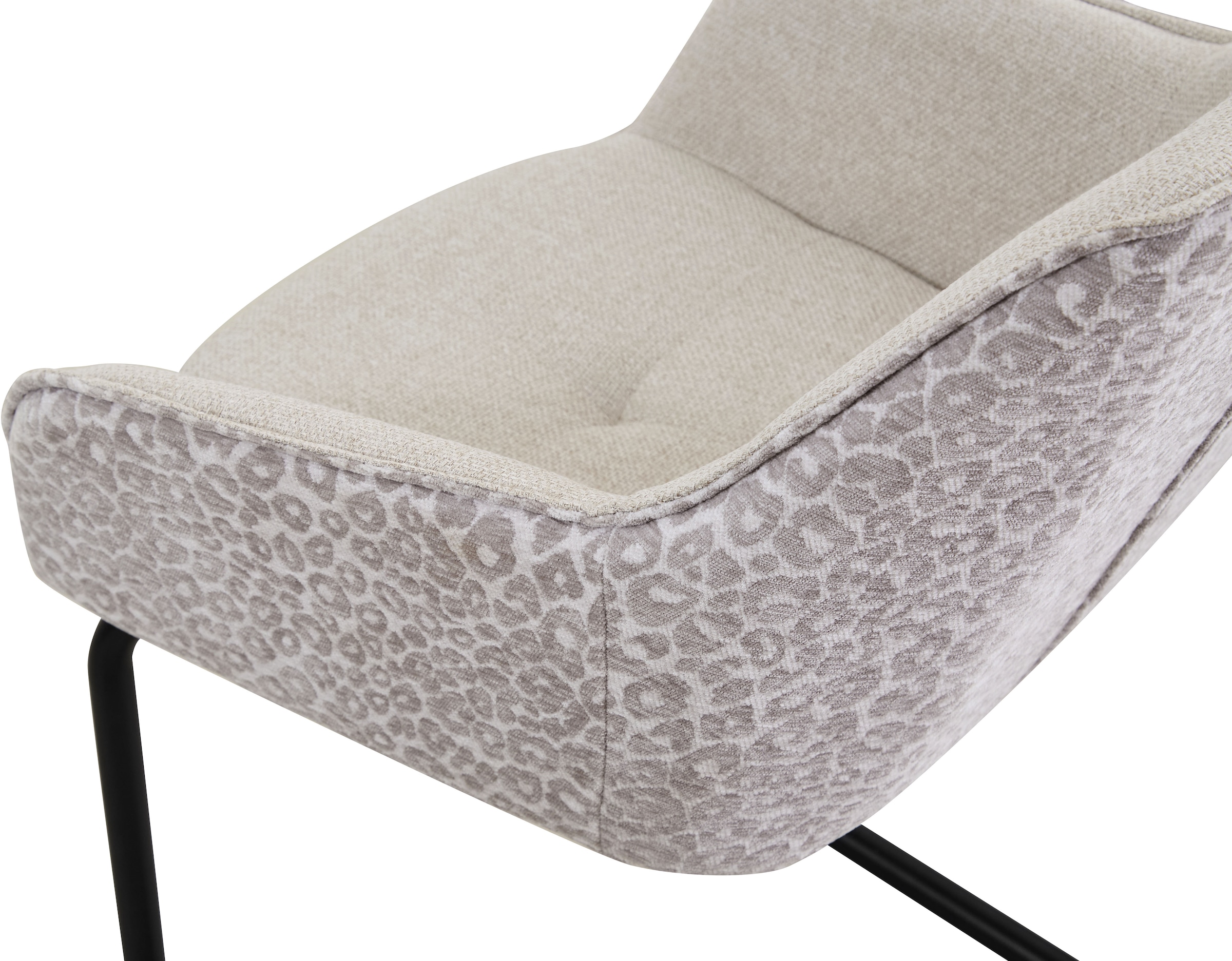 OTTO home Freischwinger »Albany« (Set) 2 Stk.moderner Freischwinger mit Leopardenlook und hochwertigem Webstoff