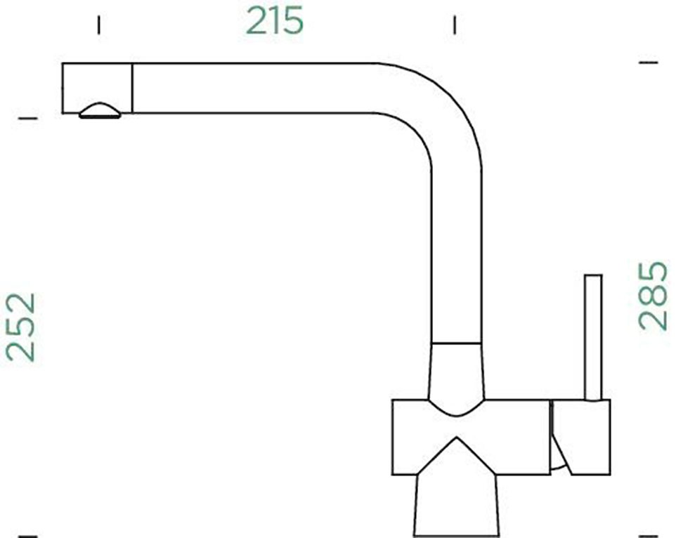 Schock Küchenarmatur »LAIOS FA«, Festauslauf, Flüsterperlator, Schwenkbereich 360°