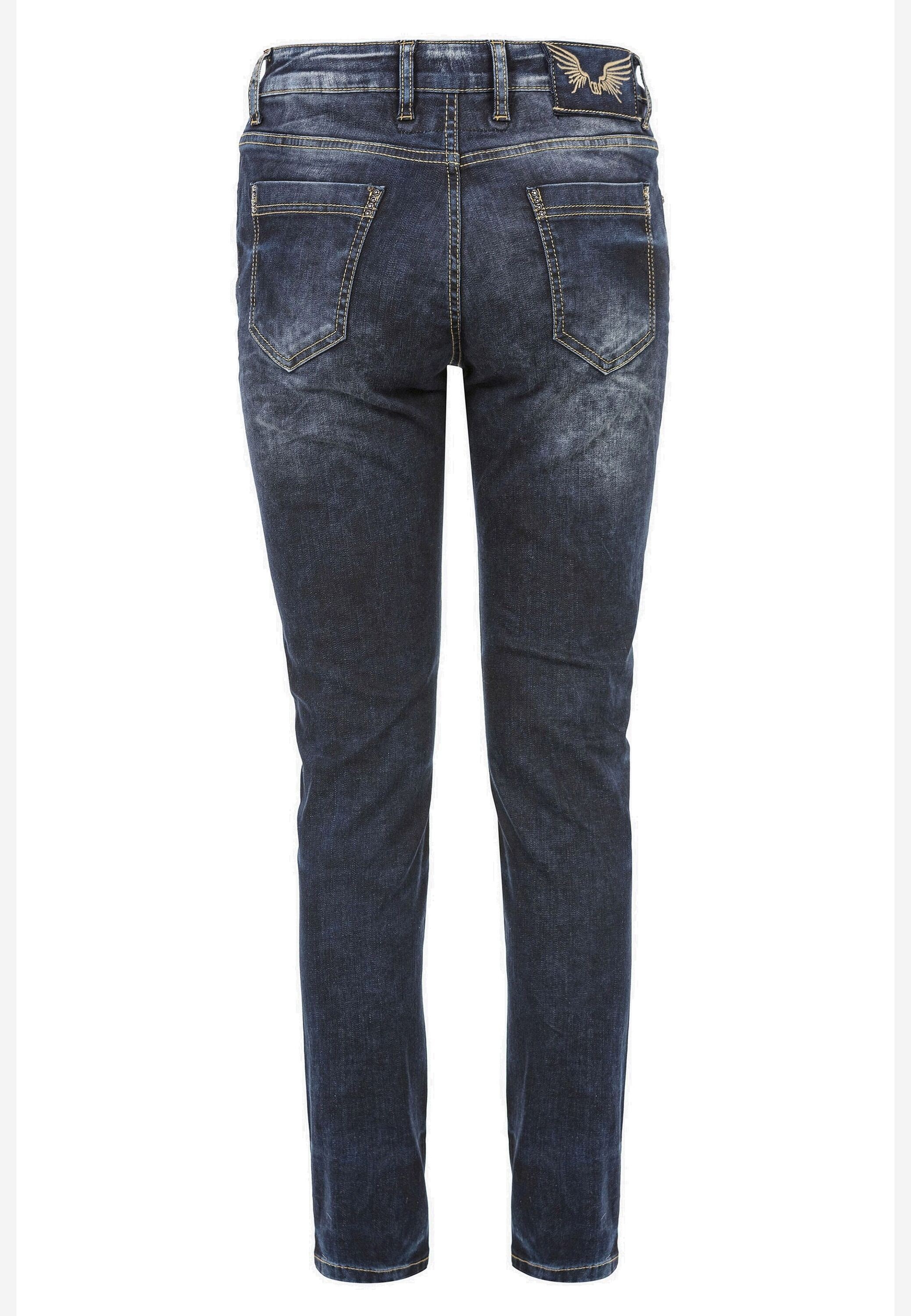 Cipo & Baxx Slim-fit-Jeans »Cipo & Baxx Jeans« Mit glänzenden Nieten, WD465