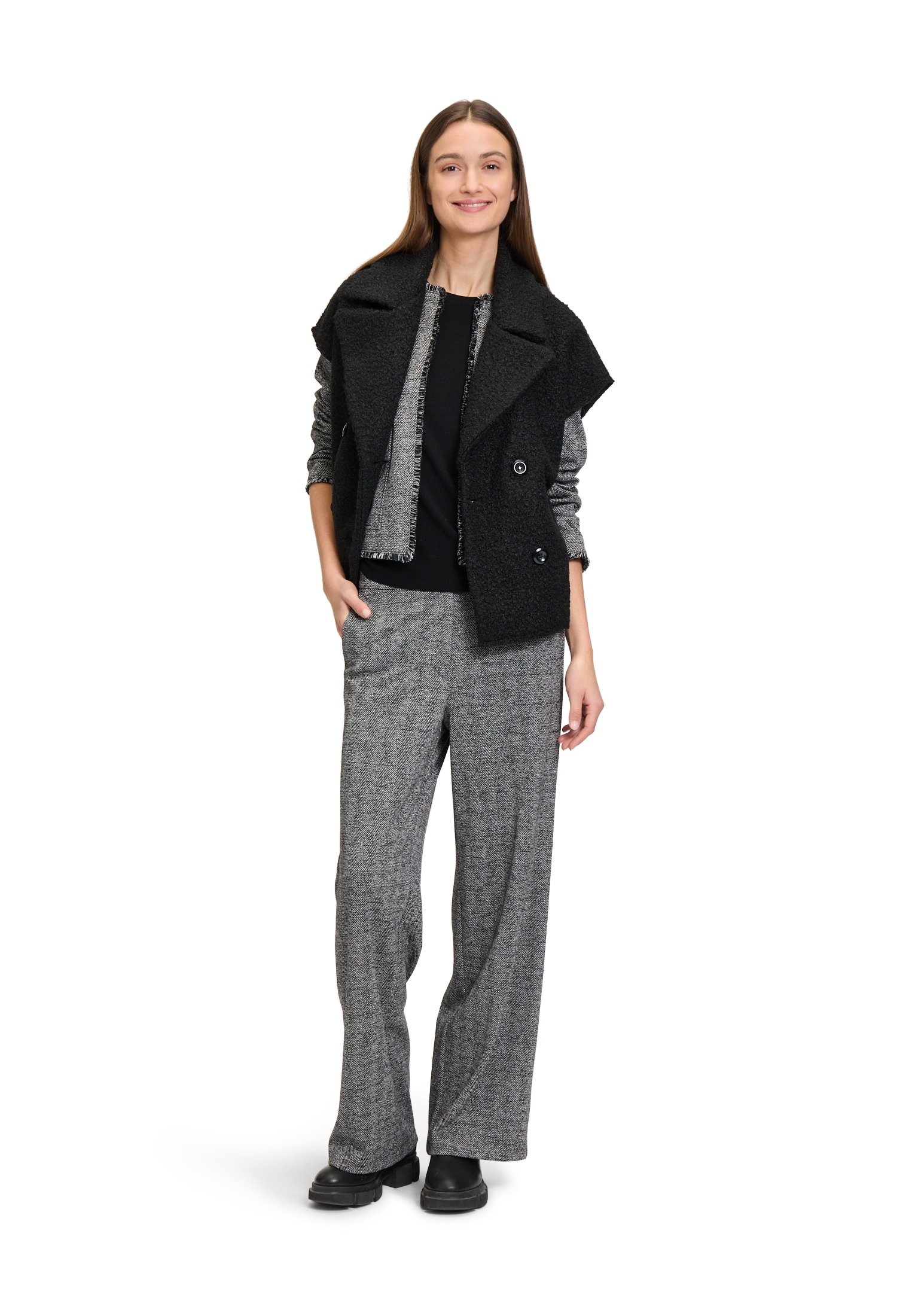 Betty&Co Stoffhose »Stoffhose mit Lurexfaden«