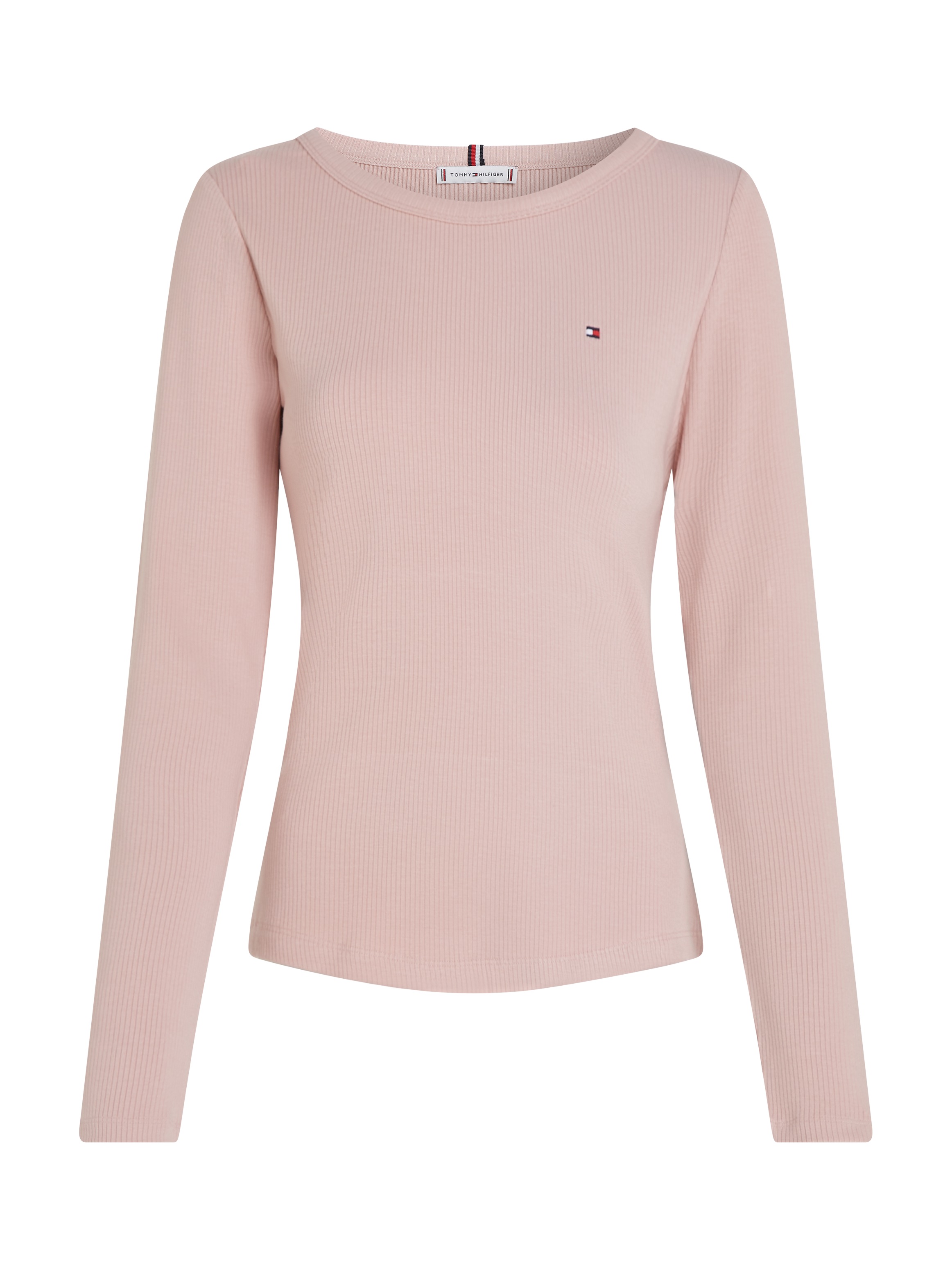 Tommy Hilfiger Langarmshirt »SLIM 5X2 RIB O-NK LS«, mit Struktur