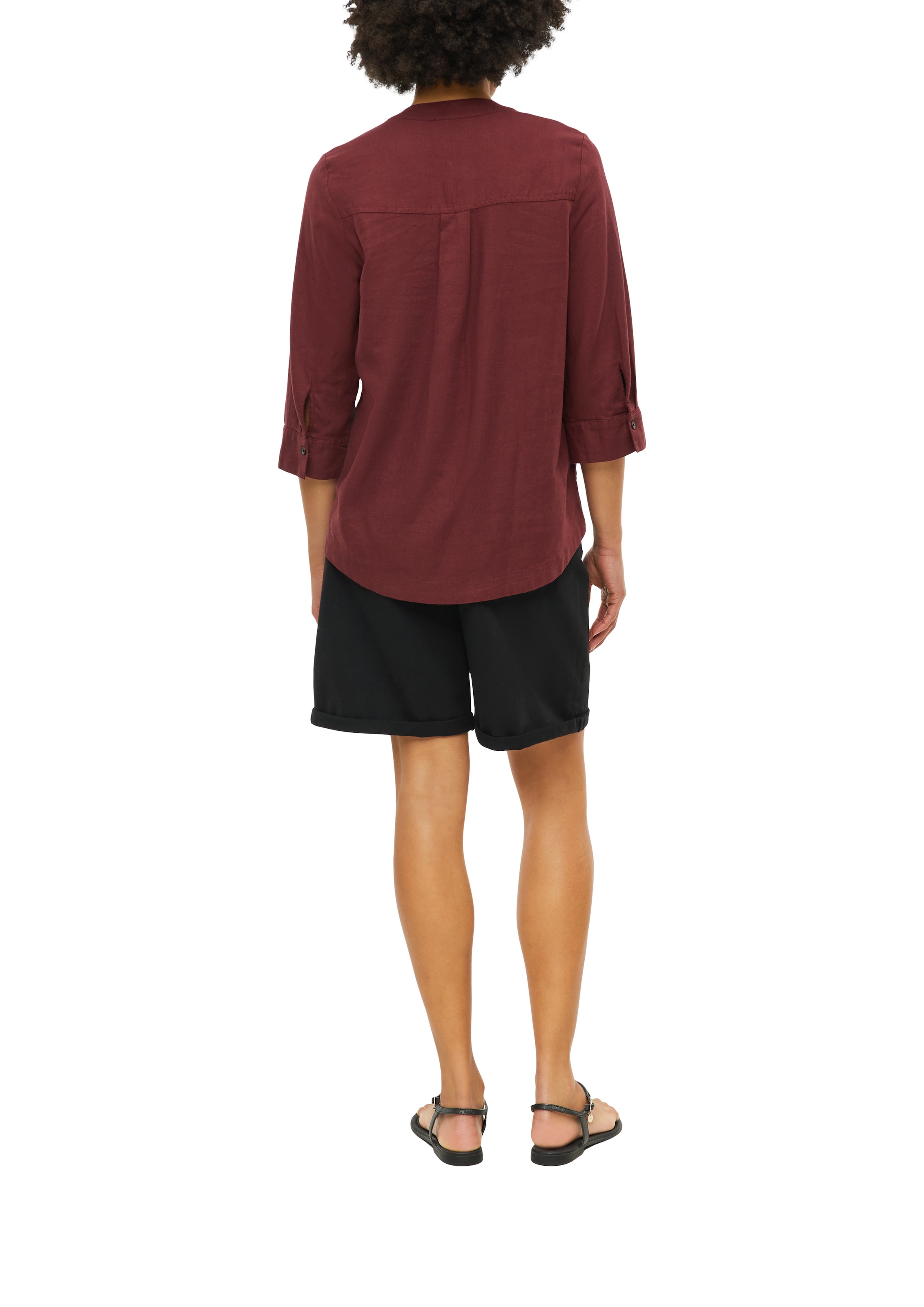 s.Oliver Shirtbluse krempelbar, kühlender Leinenmix