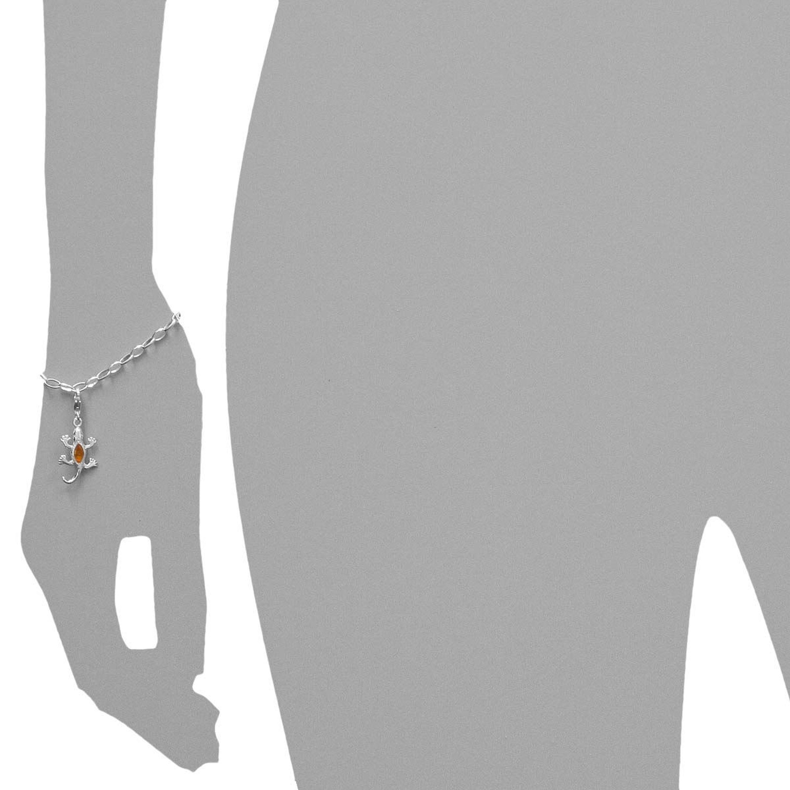 OSTSEE-SCHMUCK Kettenanhänger »- Salamander - Silber 925/000 - Bernstein«