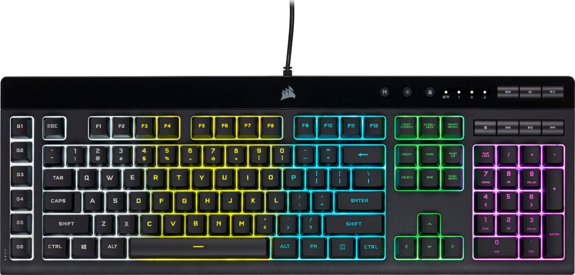 Corsair Gaming-Tastatur »K55 RGB PRO«, (Ziffernblock-USB-Anschluss-Fn-Tasten)