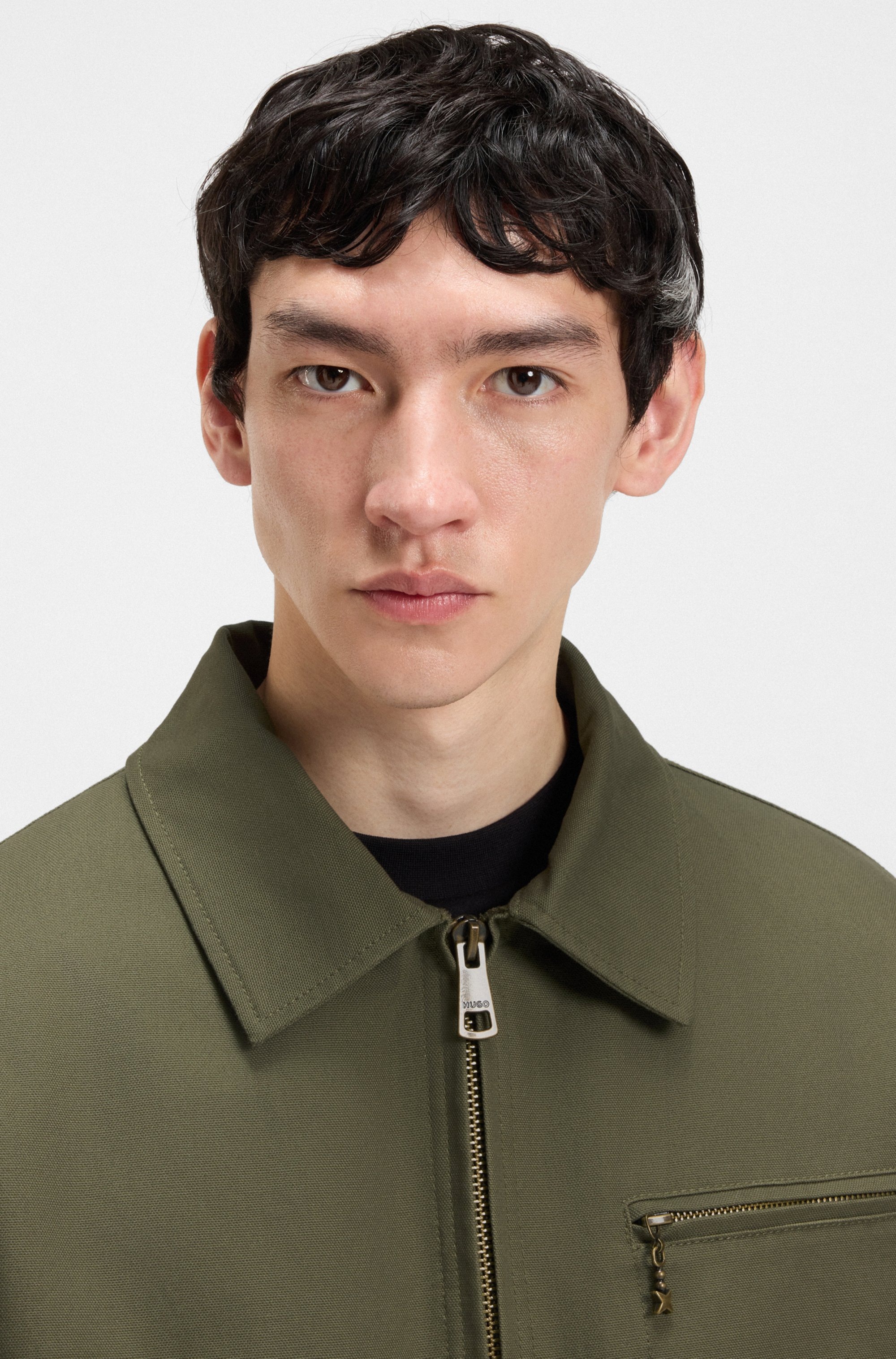 HUGO Blue Canvasjacke »Blake«, leicht wattiert, regular fit Overshirt Übergangsjacke Kurzjacke Bomber