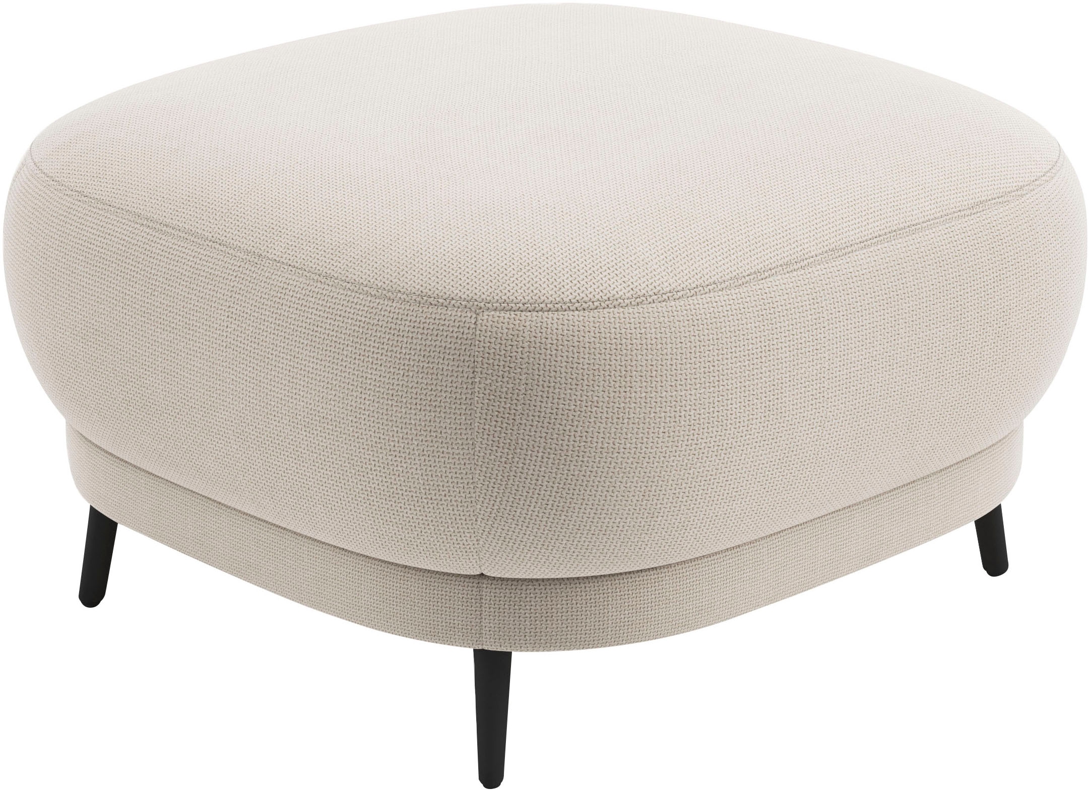 sit&more Polsterhocker »Blues« mit Metallfüßen, schwarz-matt