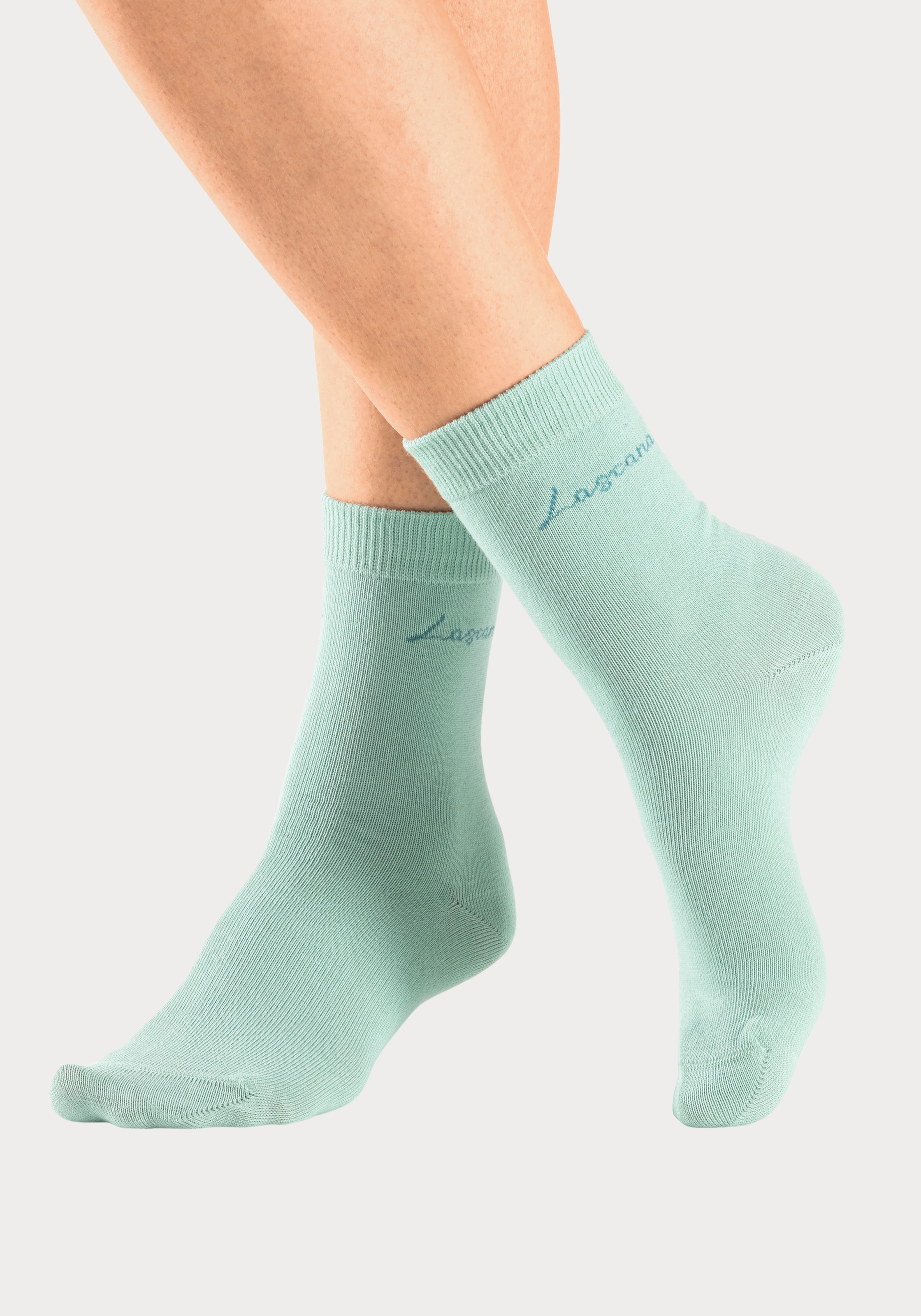 LASCANA Basicsocken, (Box, 4 Paar), in ansprechender Geschenkbox