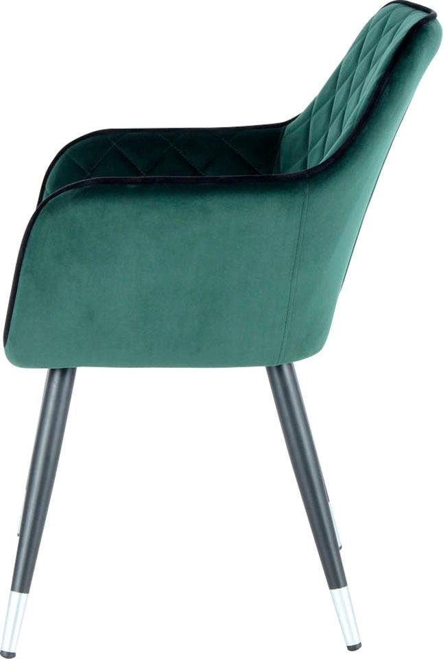 Kayoom Stuhl »Amino 625, stilvoller Design-Stuhl,samtweicher Bezug aus Velvet-Stoff«, 1 St., samtweicher Bezug, elegant, glamourös, elegante Optik