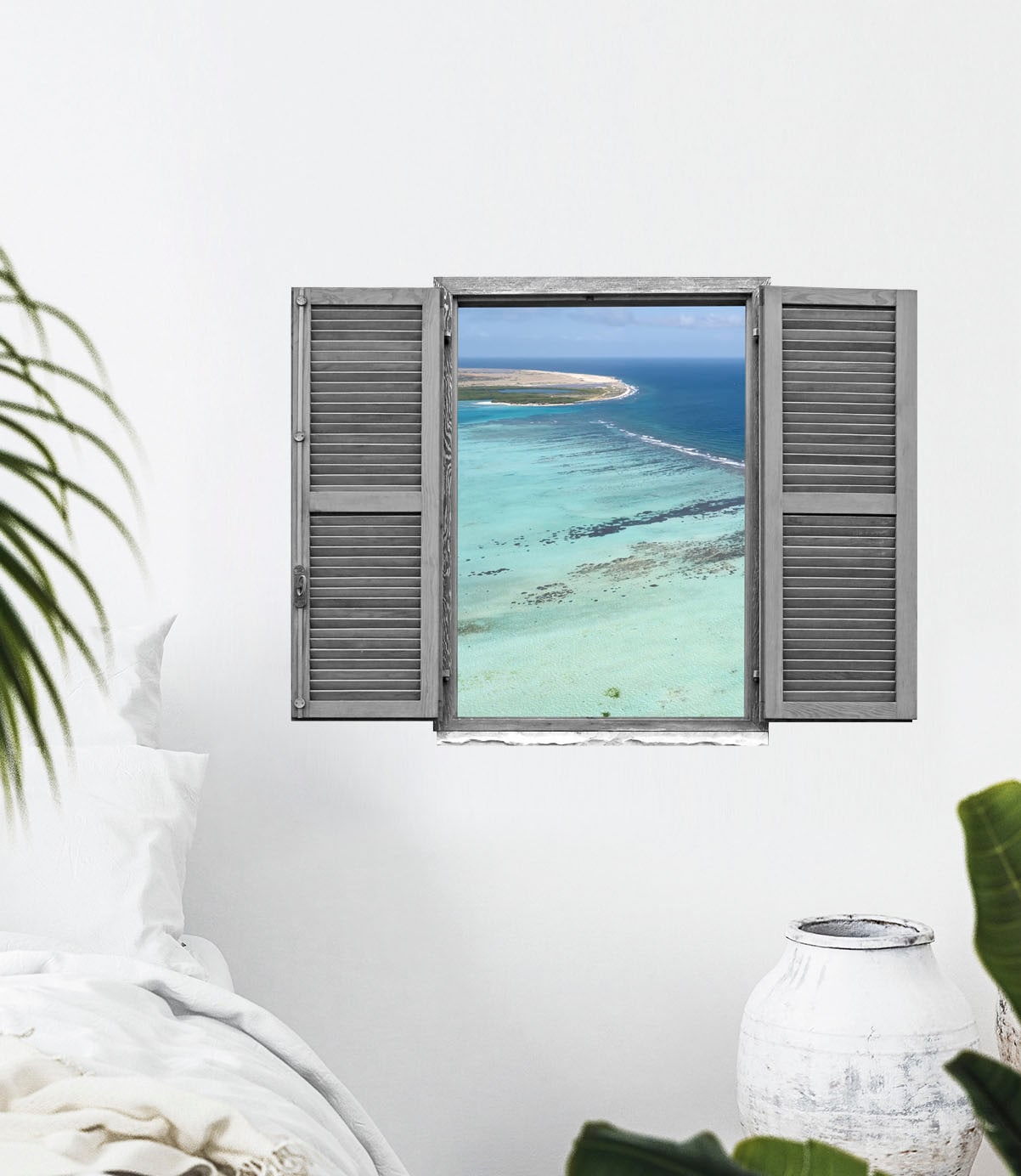 queence Wandtattoo »Meerwasser«, (1 St.), Wandsticker, Wandbild, selbstklebend, 3D, Fenster