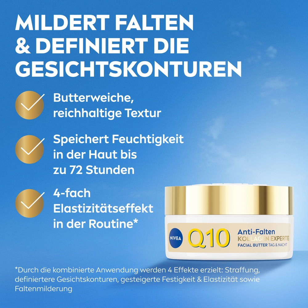 Nivea Gesichtspflege »NIVEA Q10 Facial Butter Tag und Nacht« für sehr trockene und anspruchsvolle Haut, mit Q10, buttrige Textur