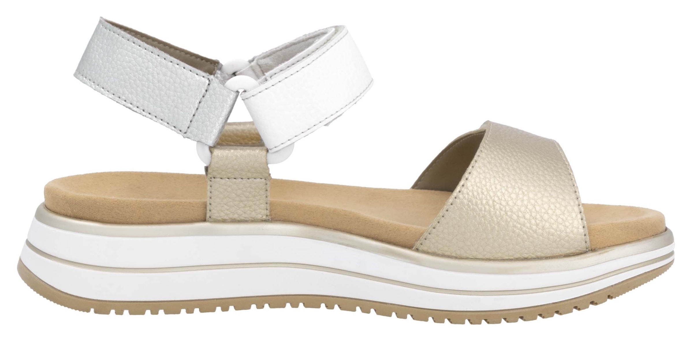 Remonte Riemchensandale »Elisabeth Hurley-Collection«, Keilabsatz, Klettschuh, Sandalette mit Plateausohle