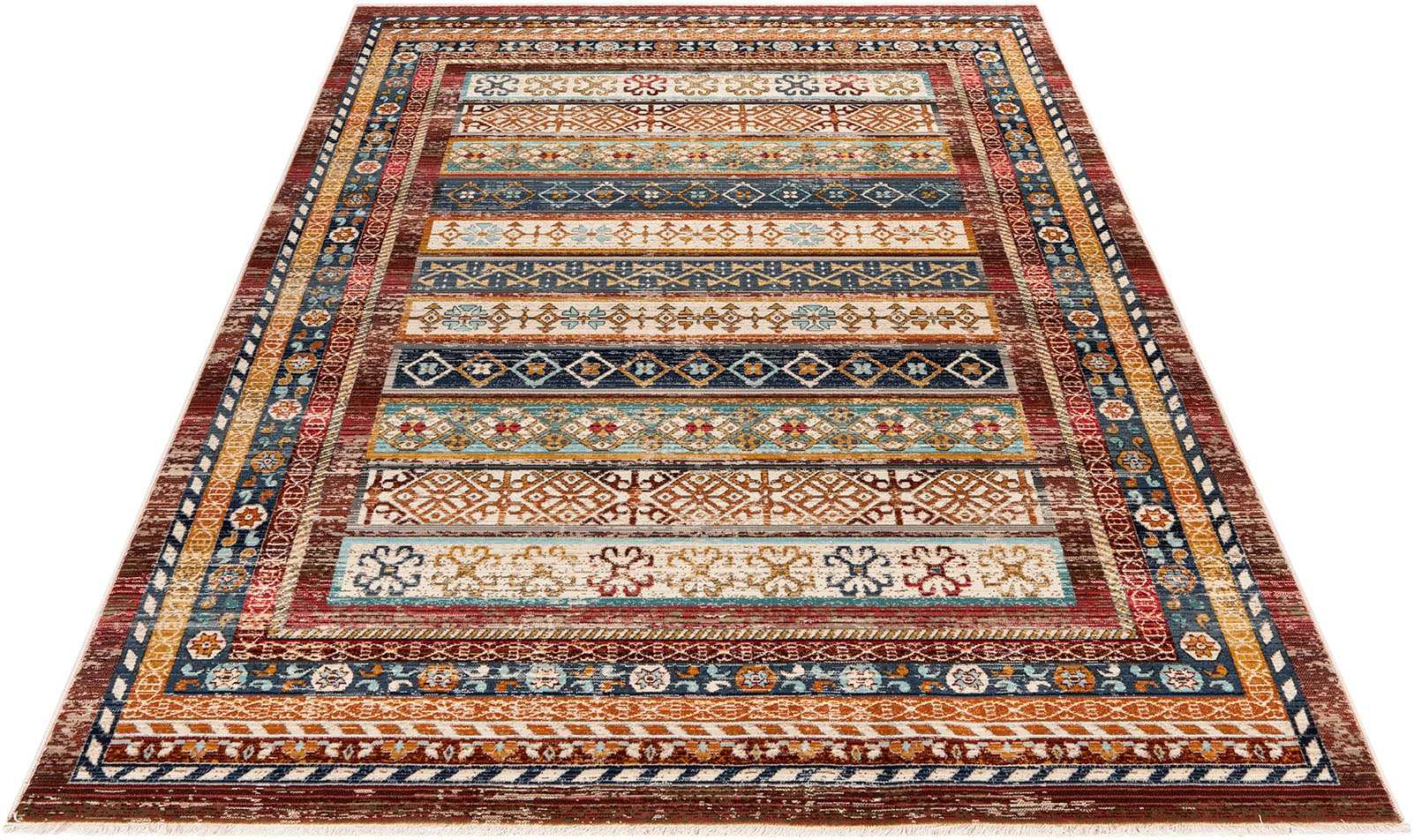 Obsession Teppich »My Inca kaufen Design, rechteckig, online Kurzflor, Fransen 361«, mit Orient-Optik, Vintage