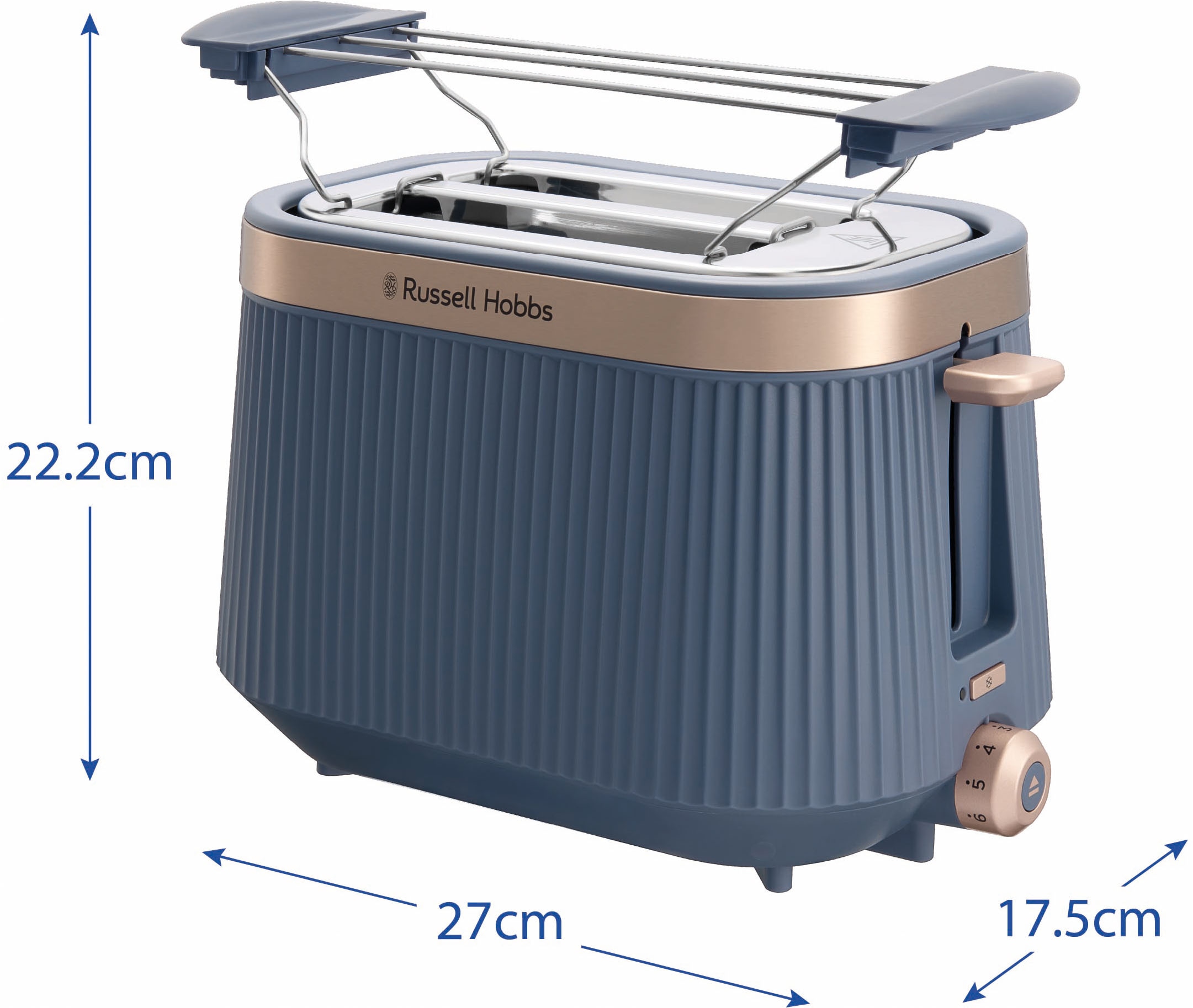 RUSSELL HOBBS Toaster »Brontë 26762-56, Soft Navy« 980 W 2 extra breite Toastschlitze