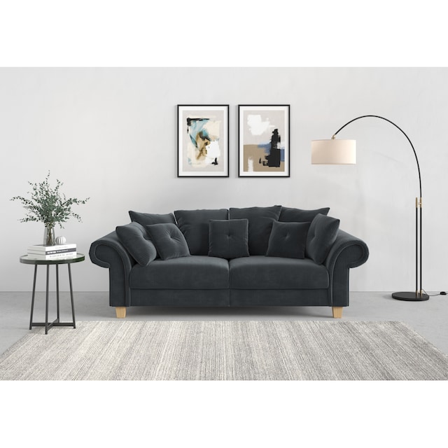 Home affaire Big-Sofa »Queenie Megasofa«, (2 St.), mit weichem Sitzkomfort  und zeitlosem Design, viele kuschelige Kissen online bestellen | UNIVERSAL