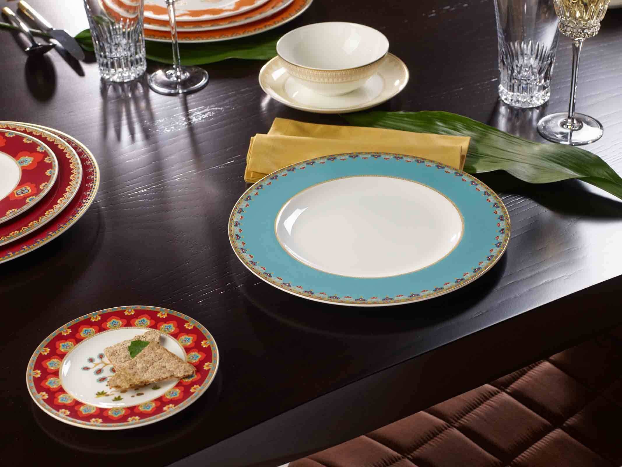 Villeroy & Boch Speiseteller »Speiseteller Samarkand Aquamarin ø 27,7 cm bunt«