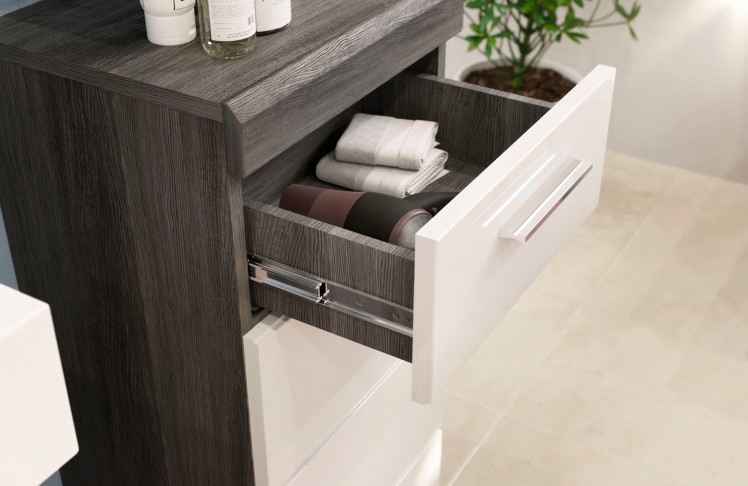 INOSIGN Badmöbel-Set »Siena, 4 teilig, bestehend aus:«, (Set, 4 St., TOPSELLER!), Waschbeckenunterschrank, Spiegel, Unterschrank, Hängeschrank