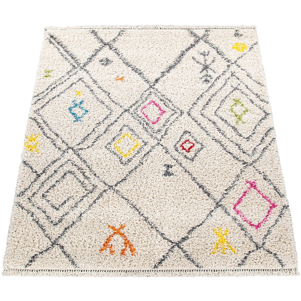 Paco Home Hochflor-Teppich »Wooly 284«, rechteckig