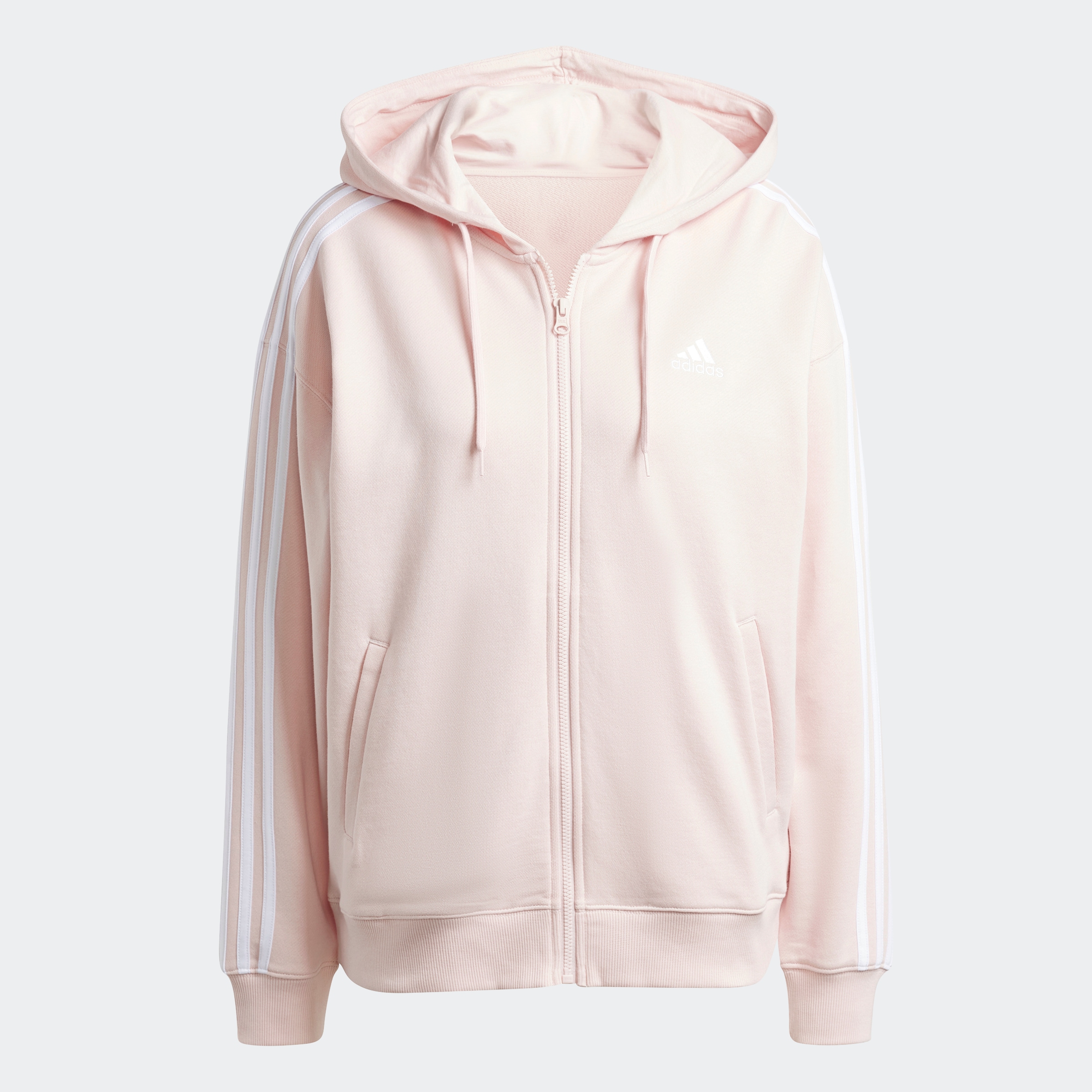 adidas Sportswear Kapuzensweatjacke »ESSENTIALS 3STREIFEN FRENCH TERRY OVERSIZED KAPUZENJACKE«