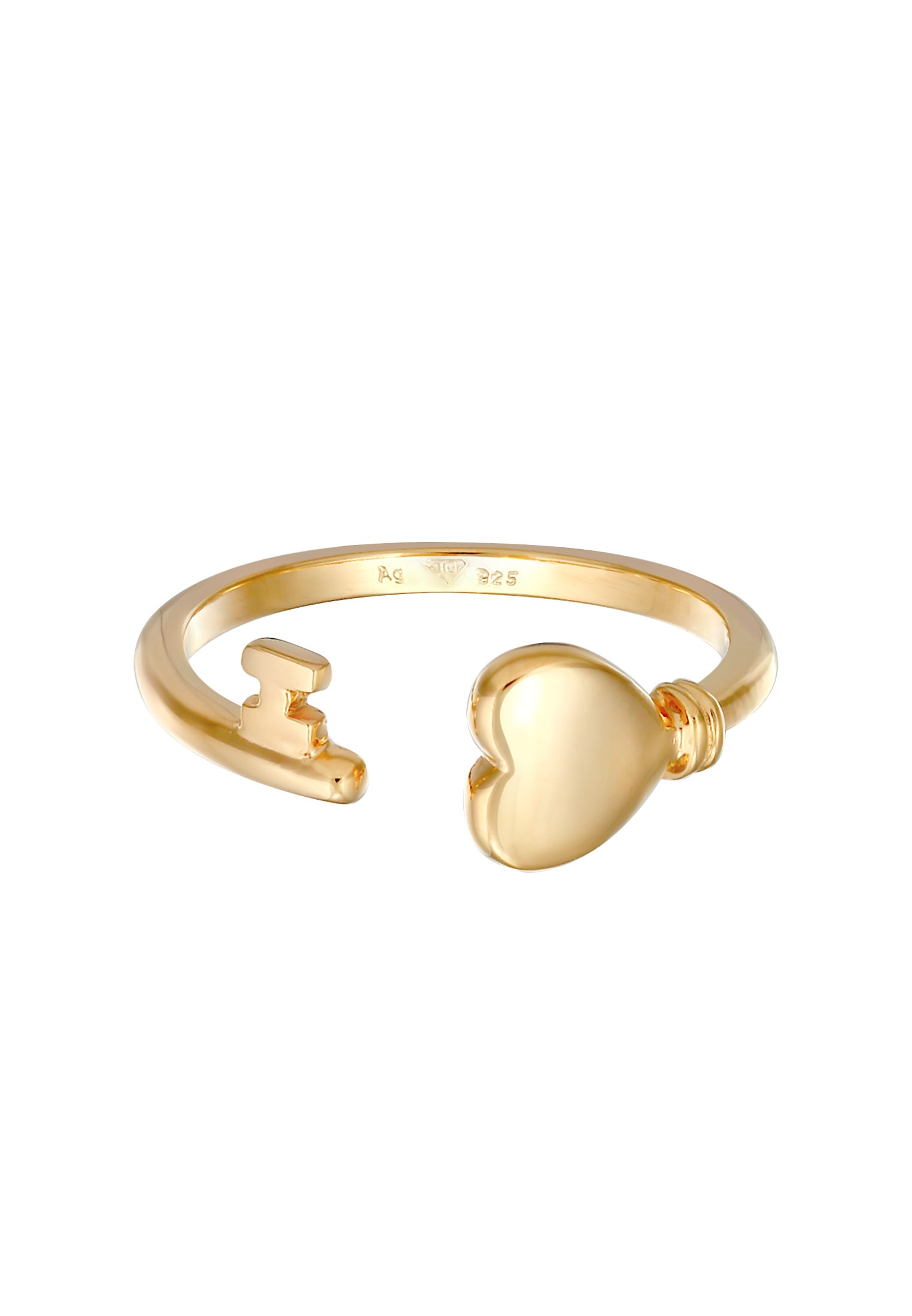 Elli Silberring »Ring Herz Schlüssel Liebe Romantik 925 Silber«