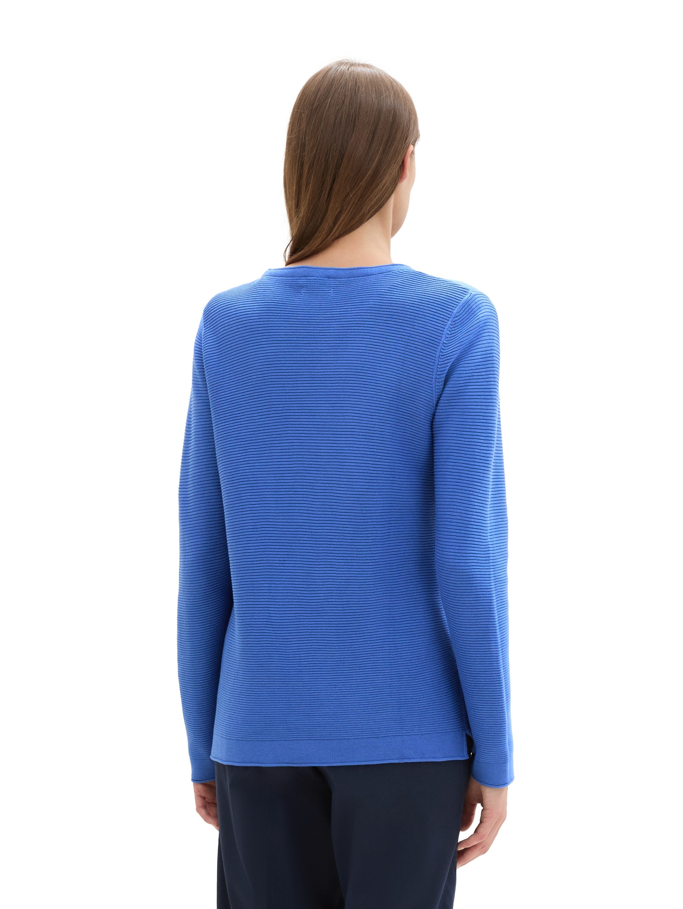 TOM TAILOR Strickpullover, in Streifen Stuktur
