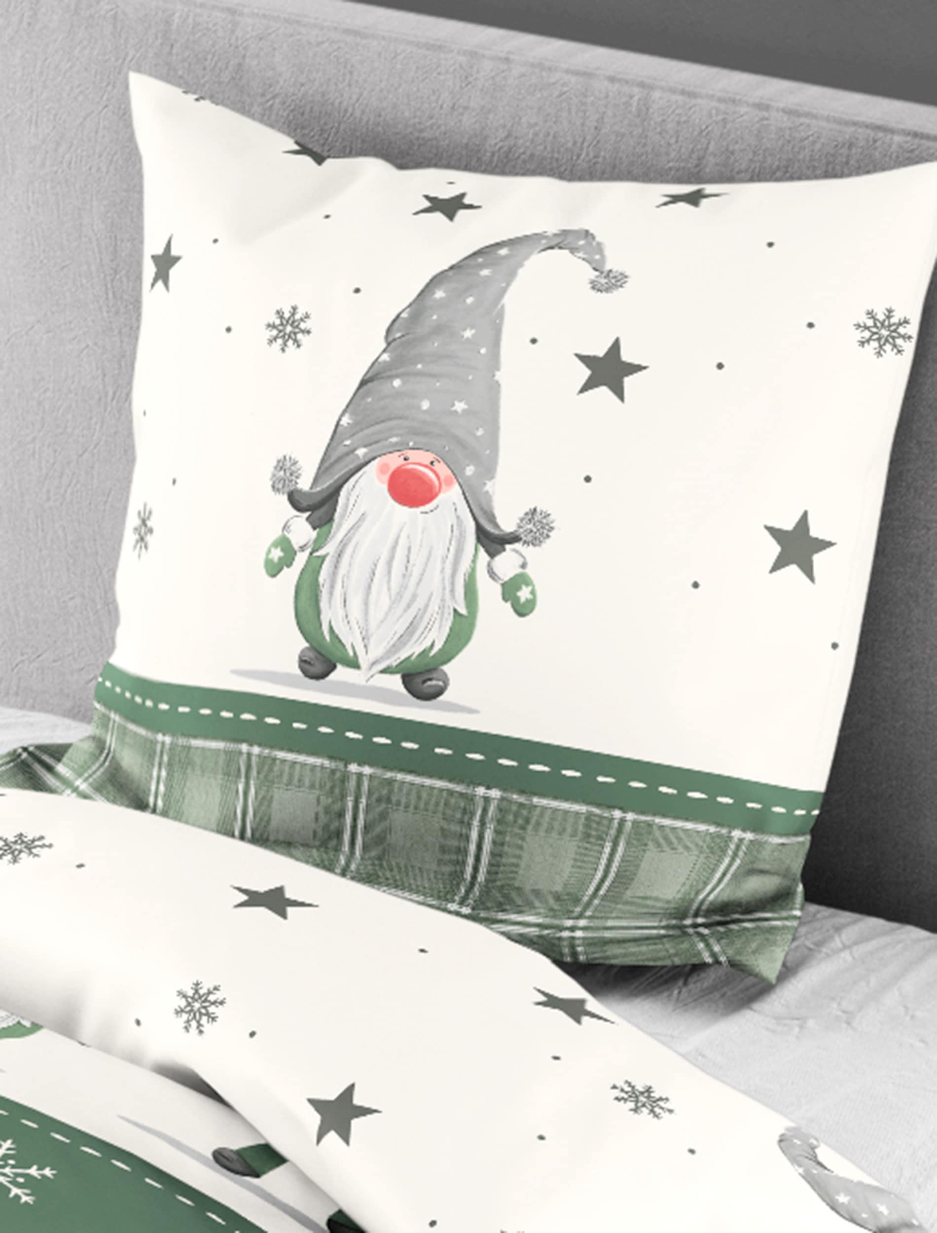 BIERBAUM Bettwäsche »3743« 2 Stk. tlg. Biber, 100 % Baumwolle, pflegeleicht, kuschelig weich