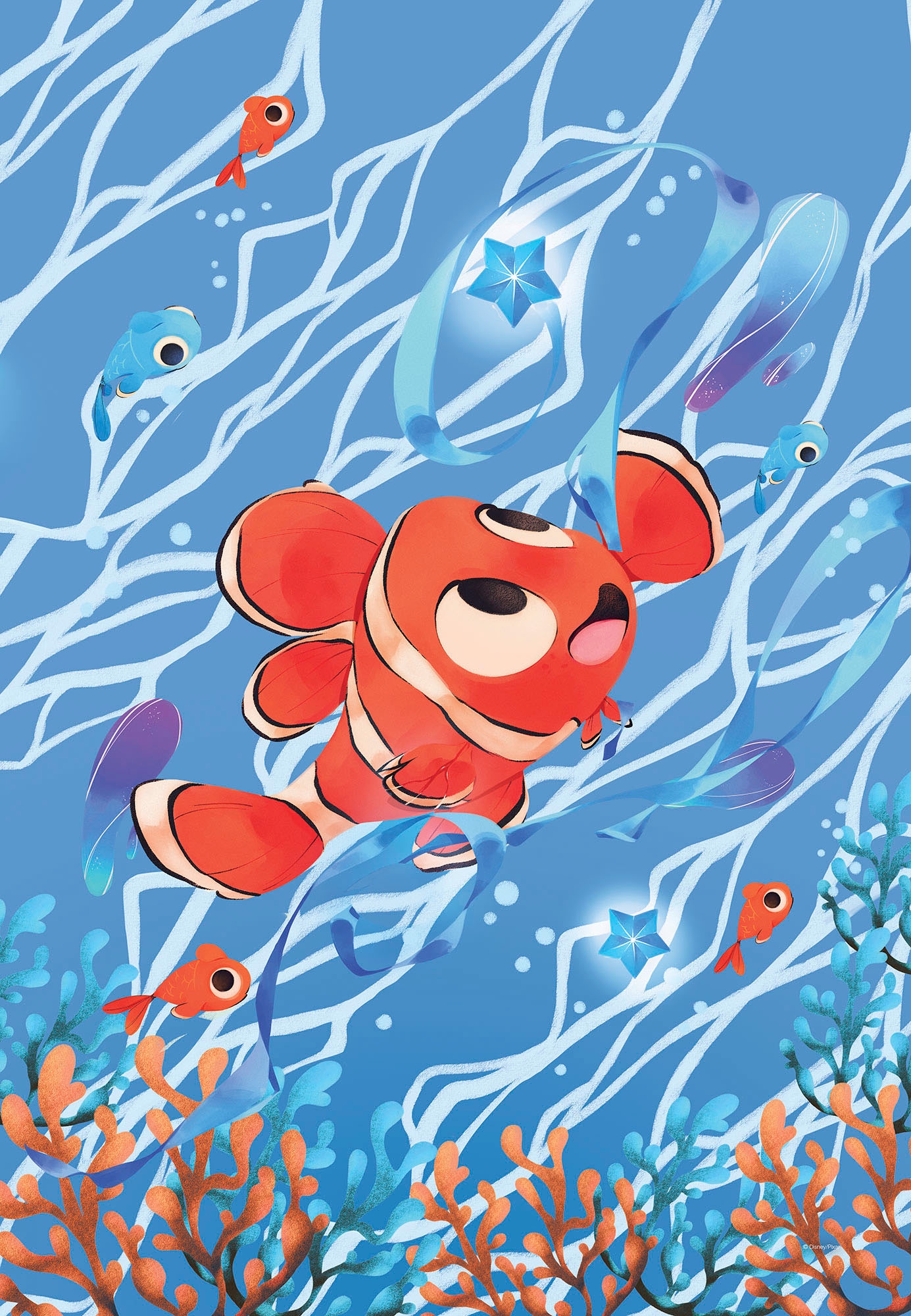 Komar Leinwandbild »Carefree Nemo - Größe 40 x 60 cm«, Disney, (1 St., 40 x 60 cm (Breite x Höhe), Keilrahmenbild mit Echtholzrahmen, Kinderzimmer