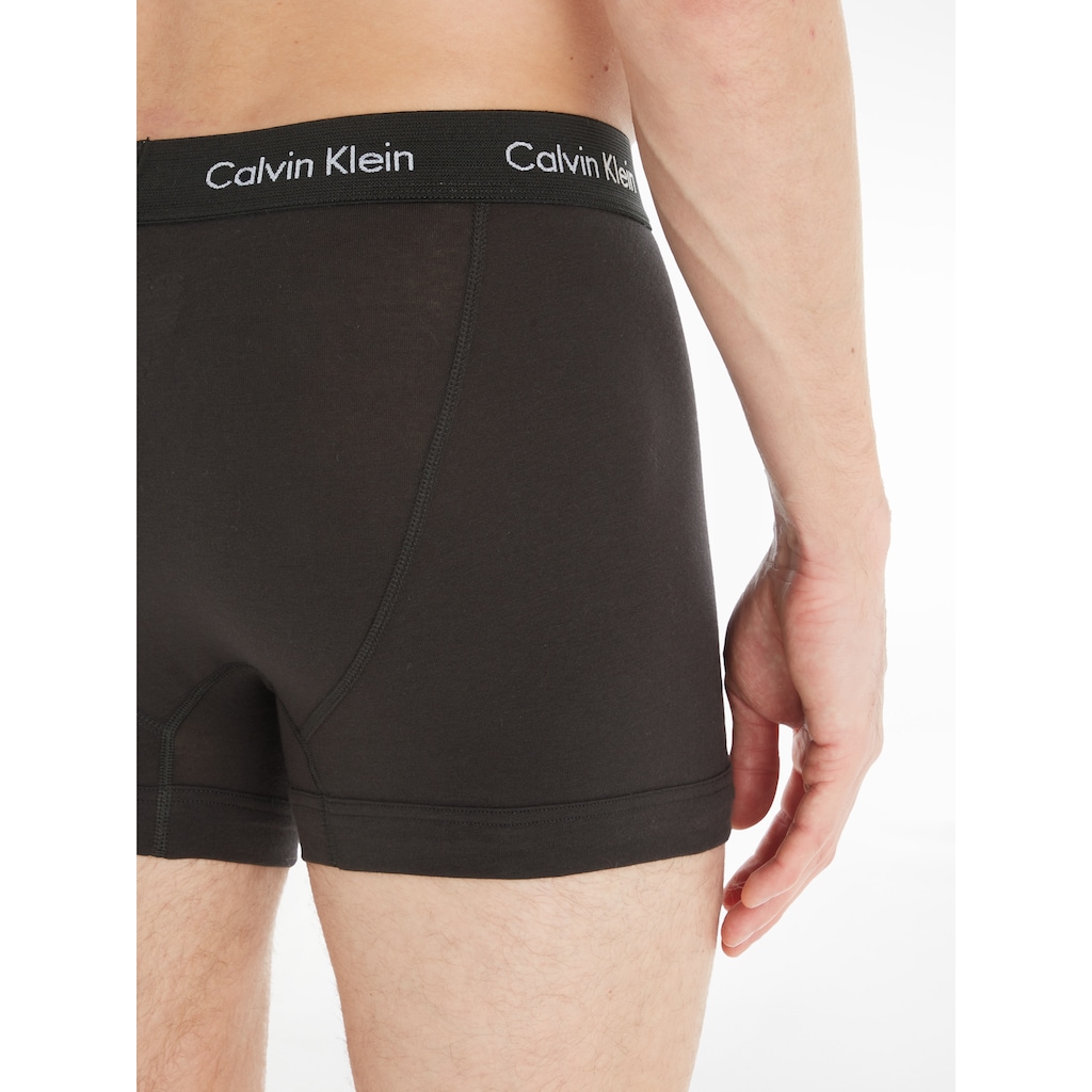 Calvin Klein Underwear Boxer, (3 St.), in blautönen mit Logo-Elastikbund