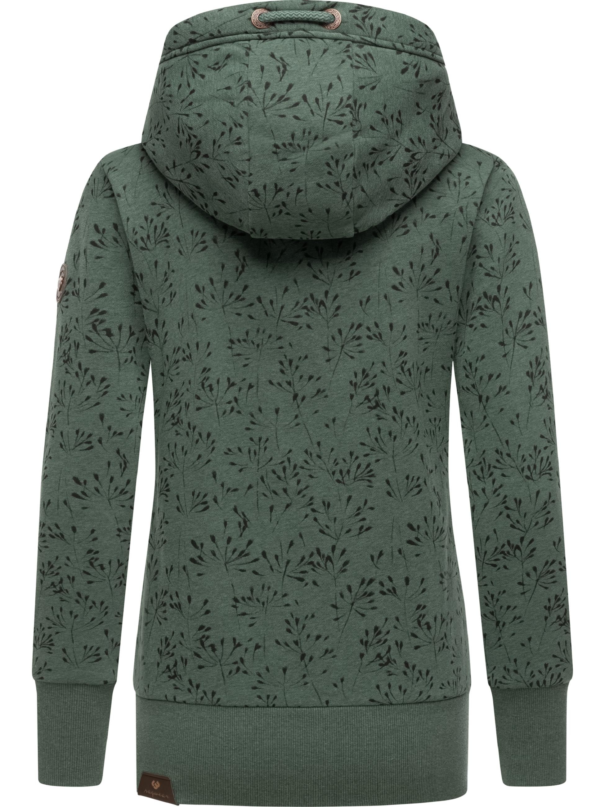 Ragwear Sweatjacke »Sweatjacke Neska Zip Flowers«, sportlicher Damen Zip-Hoodie mit Kapuze