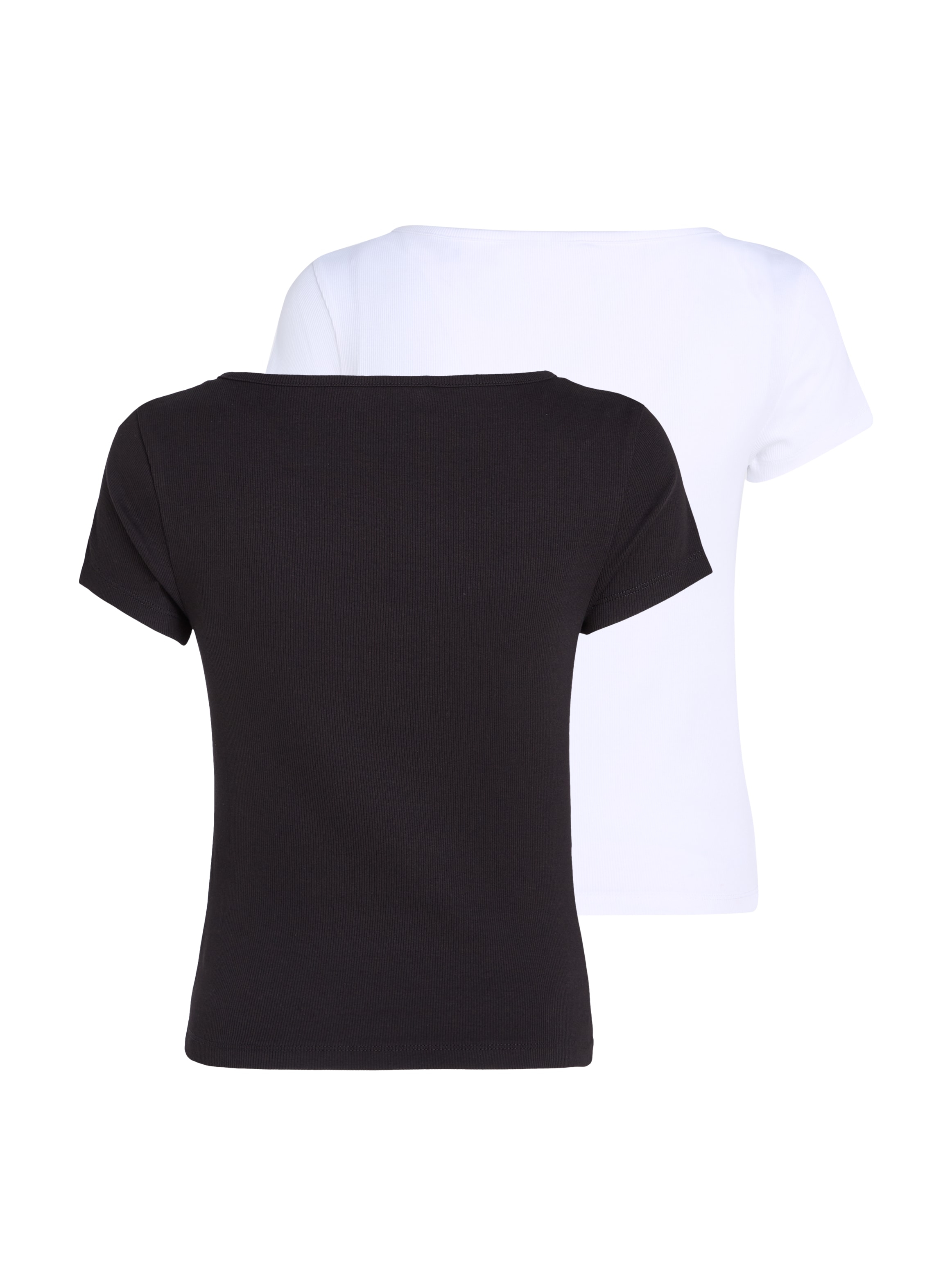 Tommy Jeans T-Shirt »TJW 2PACK HENLEY SS RIB TEE«, (Packung, 2er-Pack), mit Tommy Jeans Markenlabel