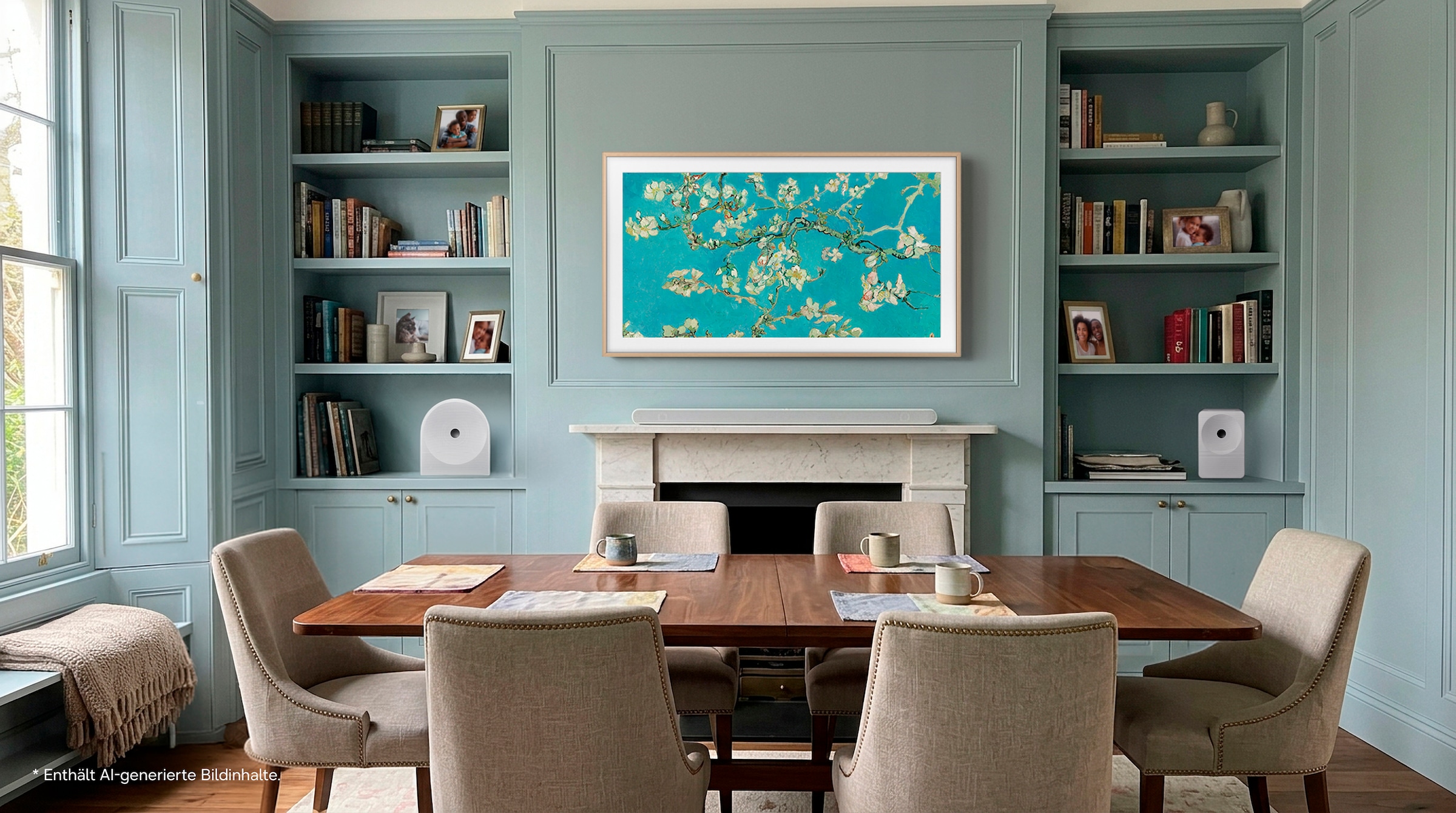 Samsung QLED-Fernseher »GQ65LS03HAU« 163 cm/65 ″ Smart-TV The Frame, Art Mode Kunstwerke, Antireflexion, Rahmen austauschbar