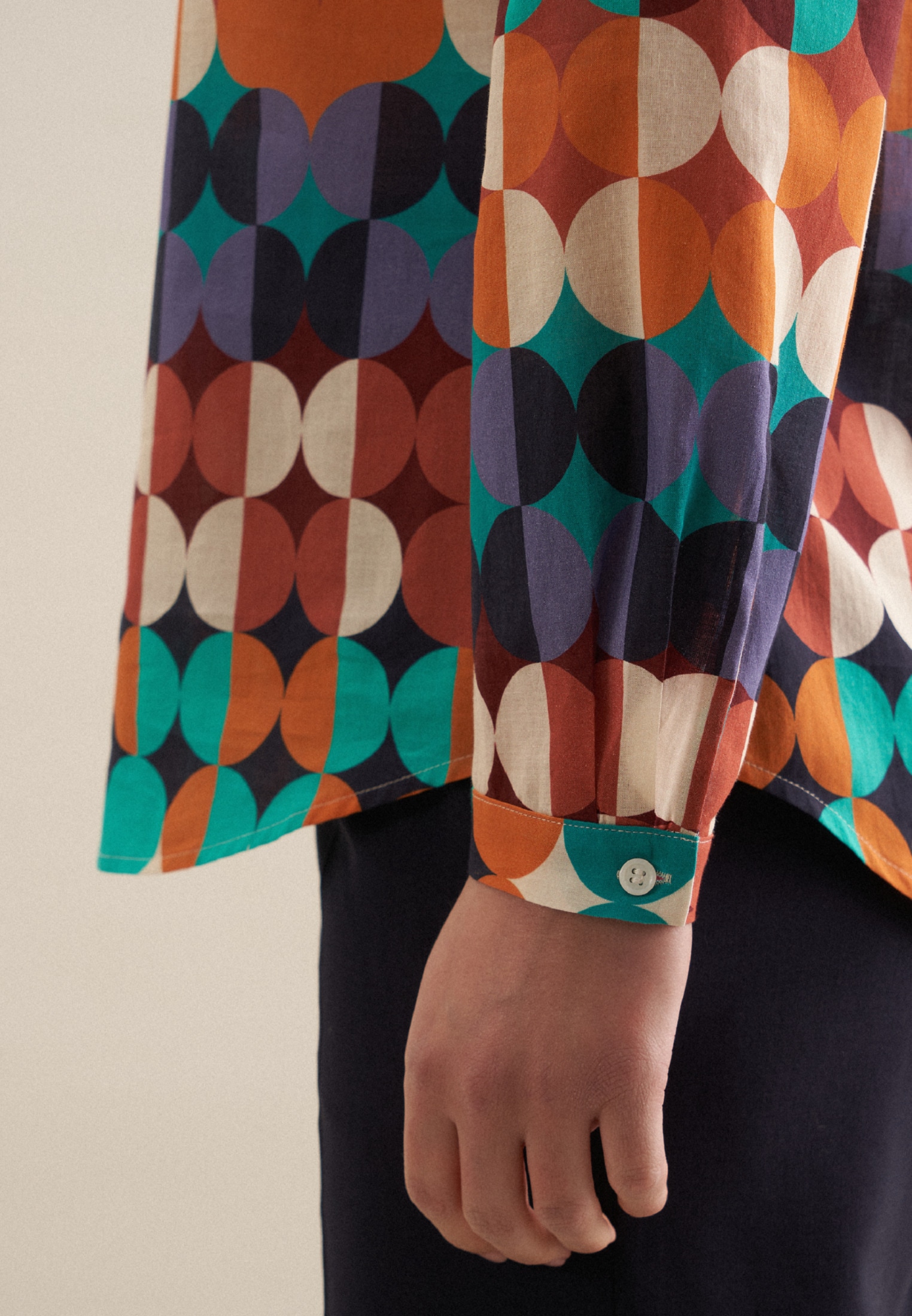 seidensticker Klassische Bluse »Schwarze Rose«, Tunika Geometrische Muster