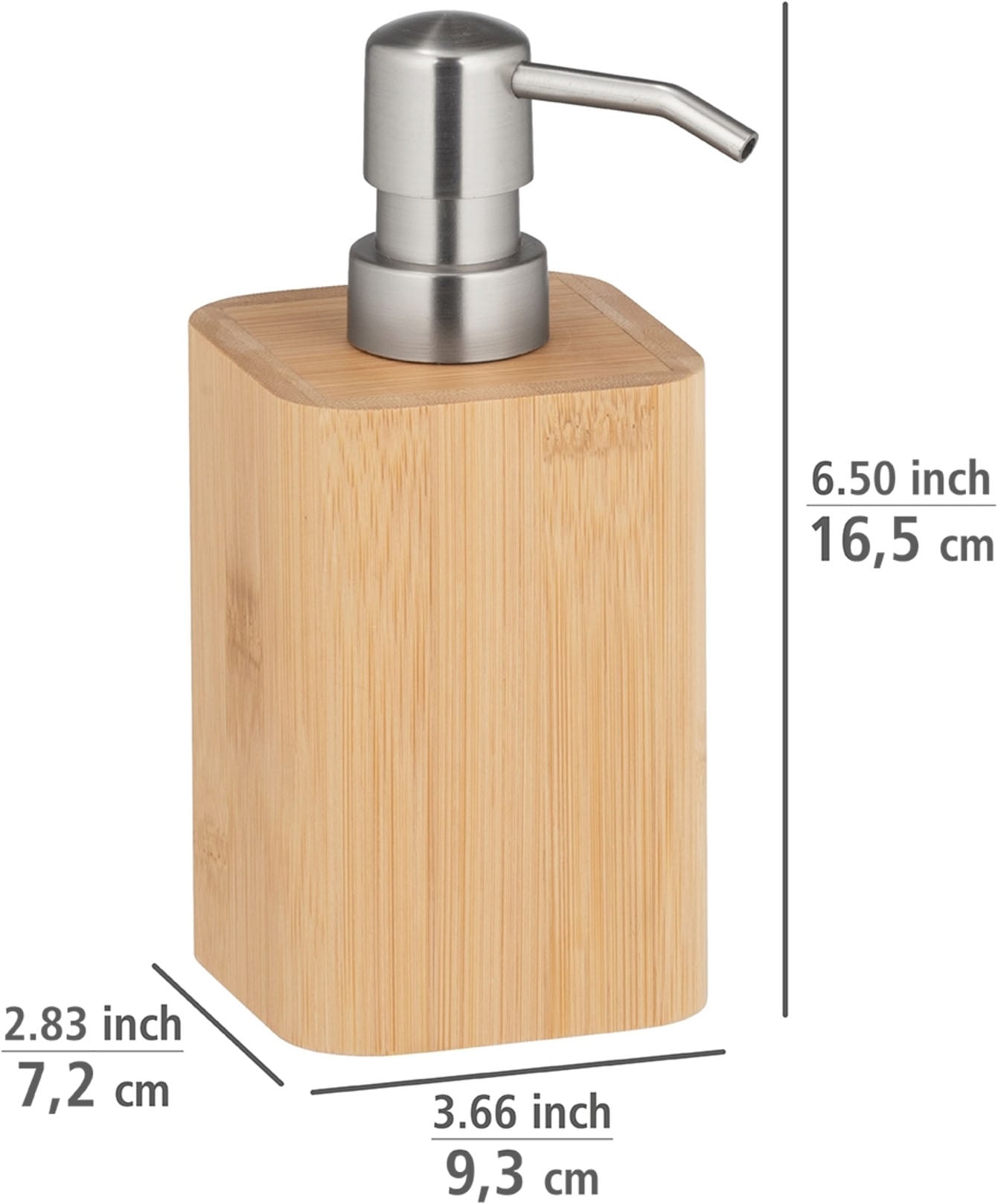 WENKO Seifenspender »Bambusa« aus Bambus, Füllmenge: 220 ml