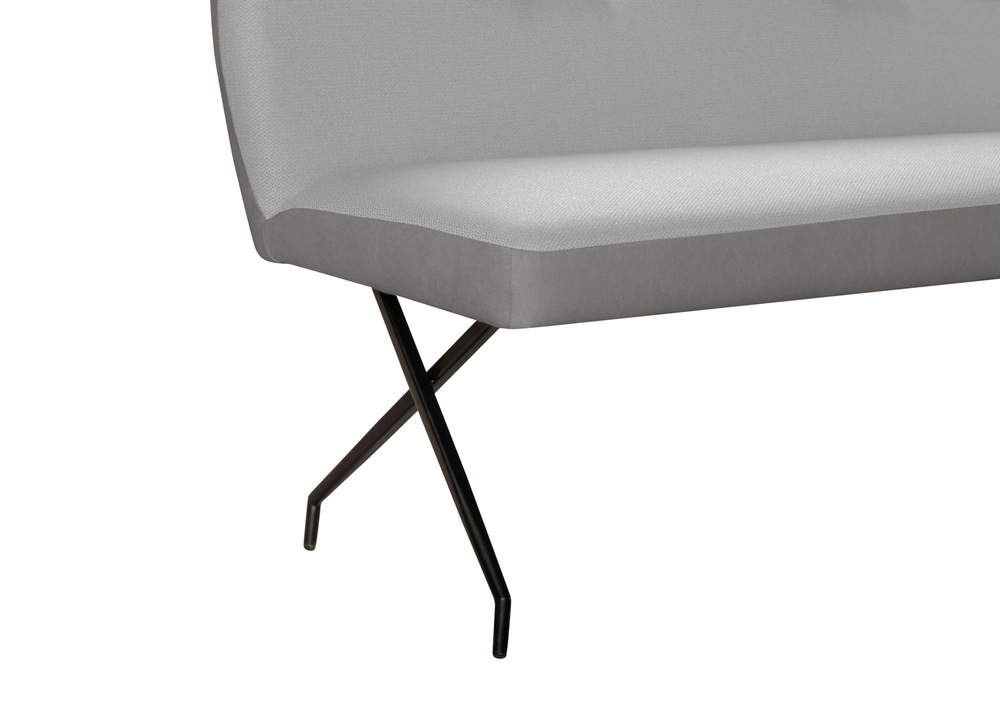 OTTO home Eckbank »Bruna Esszimmerbank, Bank, Küchenbank, Polsterbank« Mattschwarzes Metallgestell, 2-Stoff-Design, Wellenfederung im Sitz